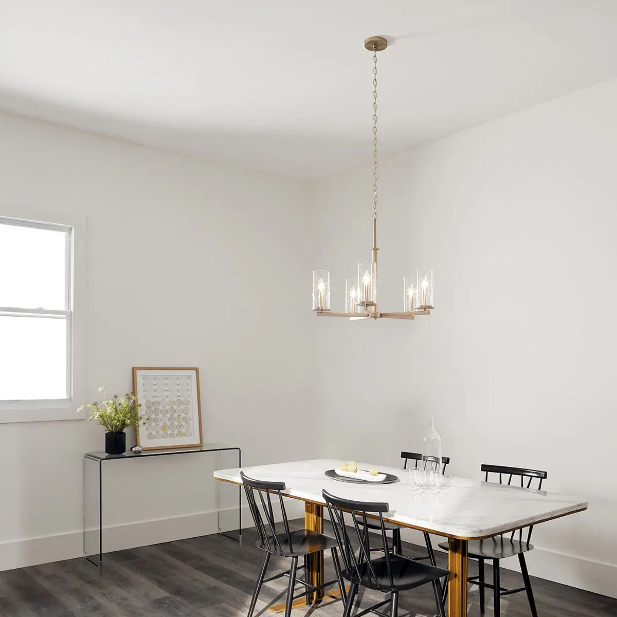 Crosby 26" 5-Light Chandelier, Black Finish
