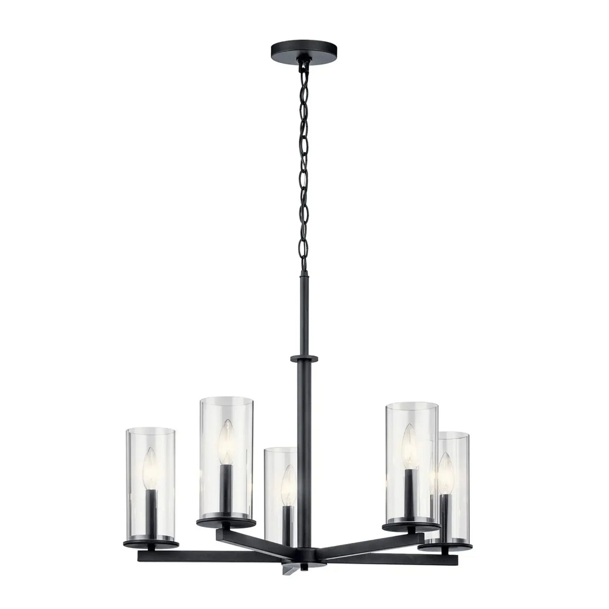 Kichler Lighting - Crosby 26" 5-Light Chandelier, Black Finish | Bees Lighting