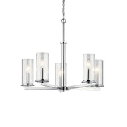 Crosby 26" 5-Light Chandelier, Chrome Finish