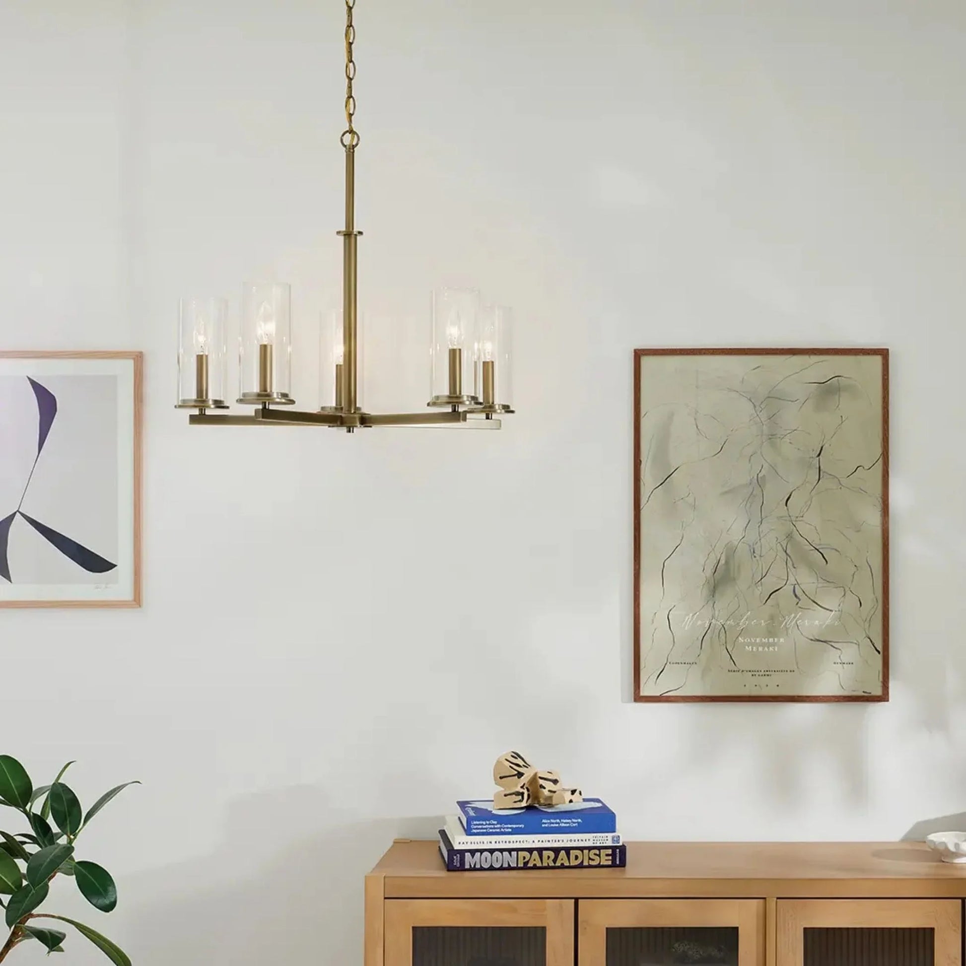 Kichler Lighting - Crosby 26" 5-Light Chandelier, Natural Brass Finish | Bees Lighting