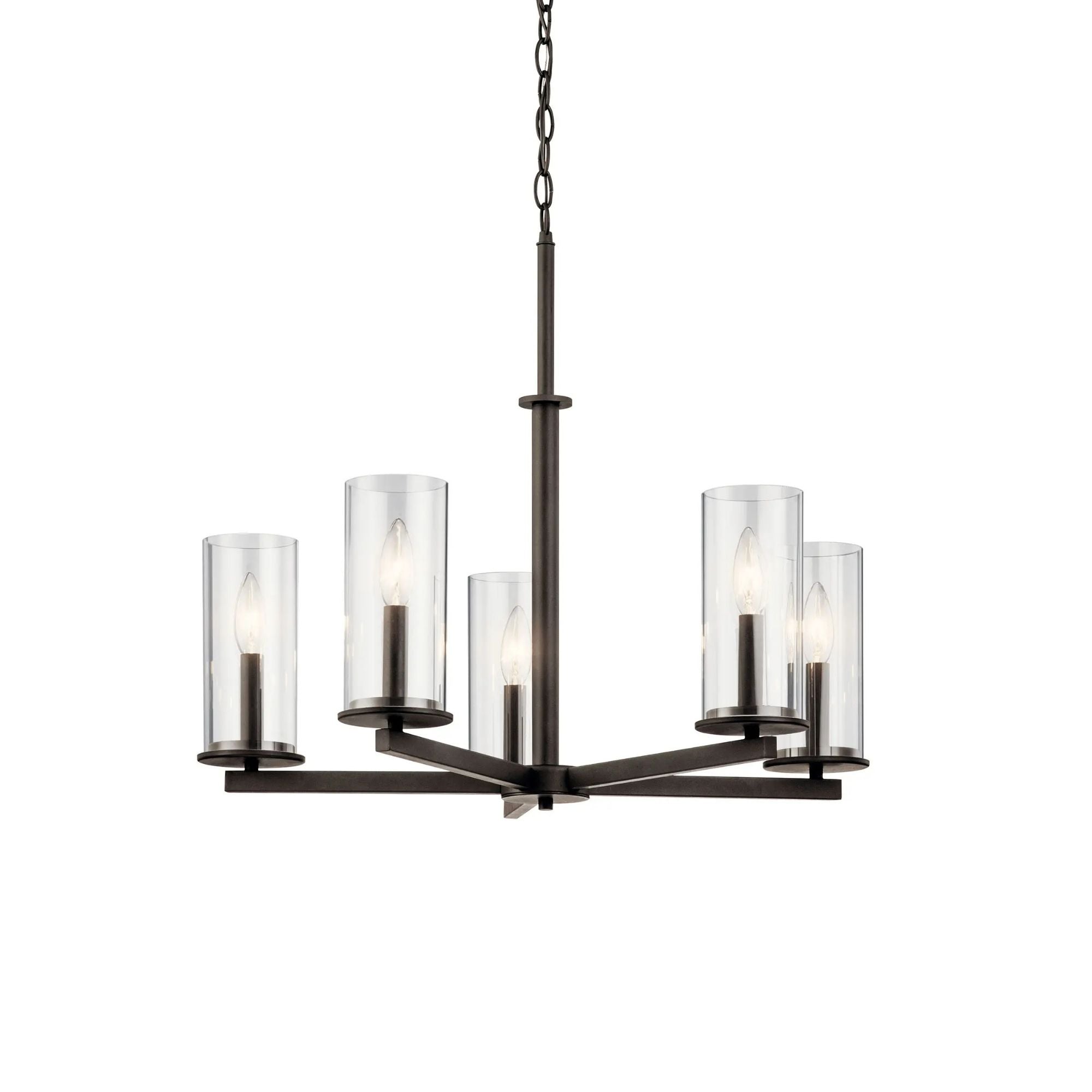 Crosby 26" 5-Light Chandelier, Olde Bronze Finish