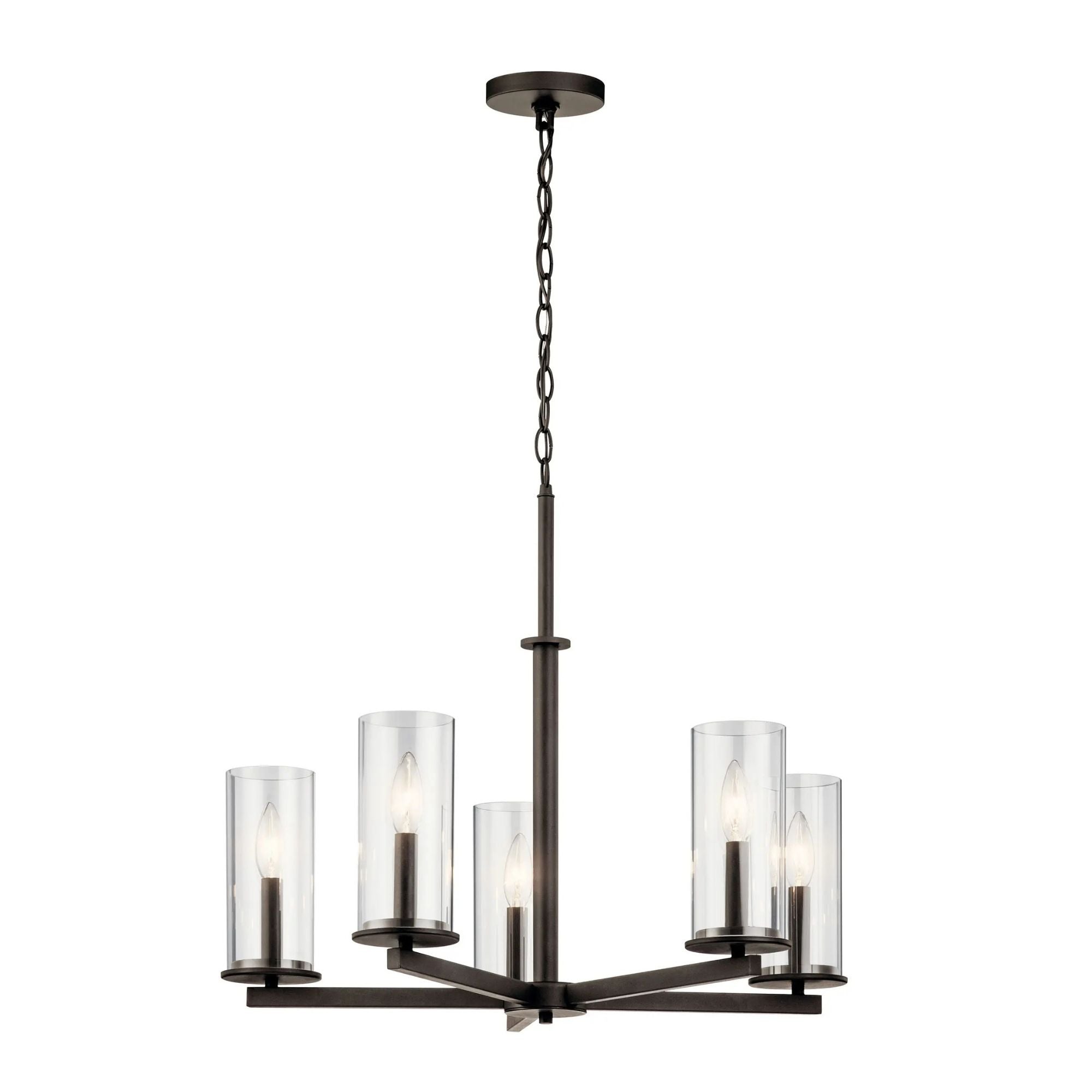 Crosby 26" 5-Light Chandelier, Olde Bronze Finish