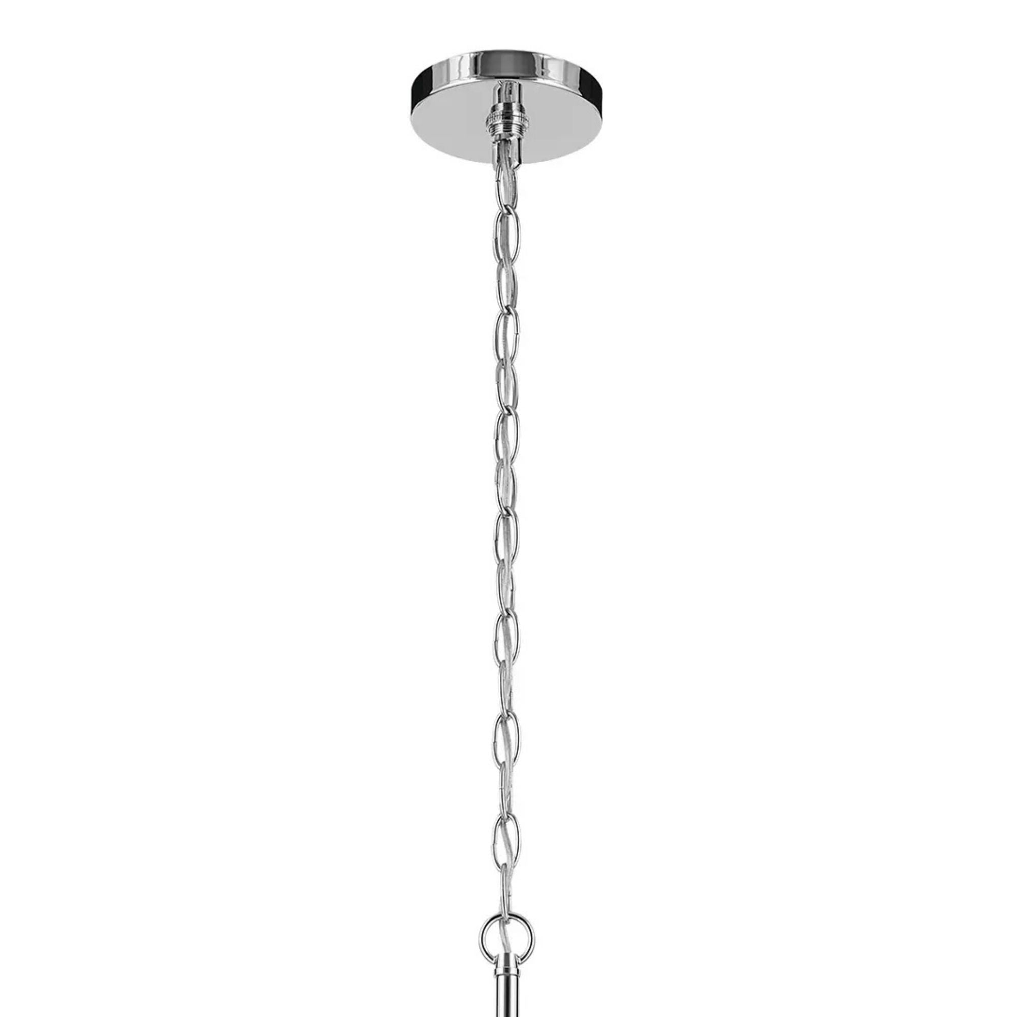 Crosby 32" 6-Light Chandelier, Chrome Finish