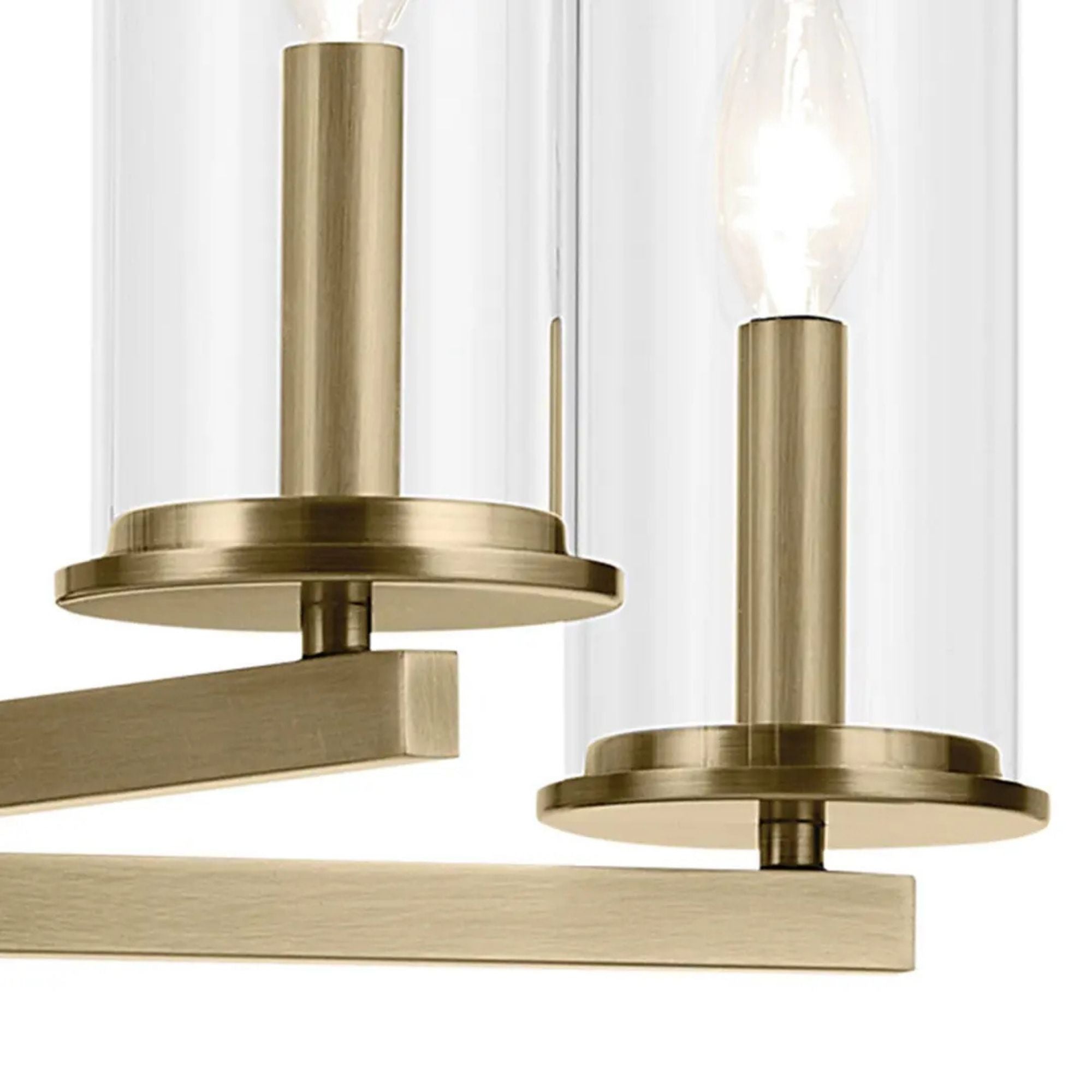Crosby 32" 9-Light Chandelier, Natural Brass Finish