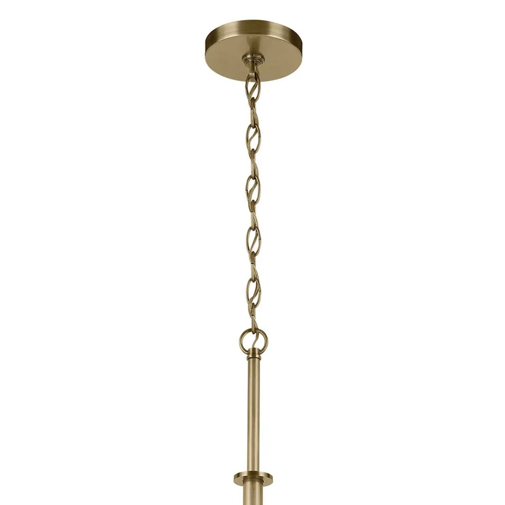 Crosby 32" 9-Light Chandelier, Natural Brass Finish