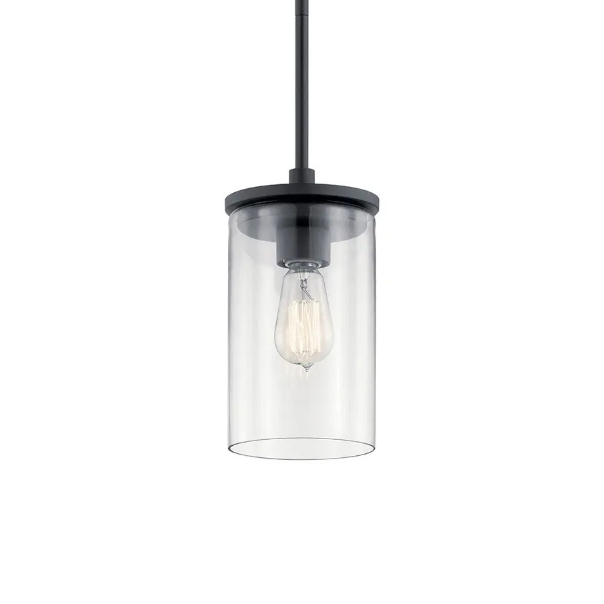 Crosby 6" Mini Pendant, Black Finish