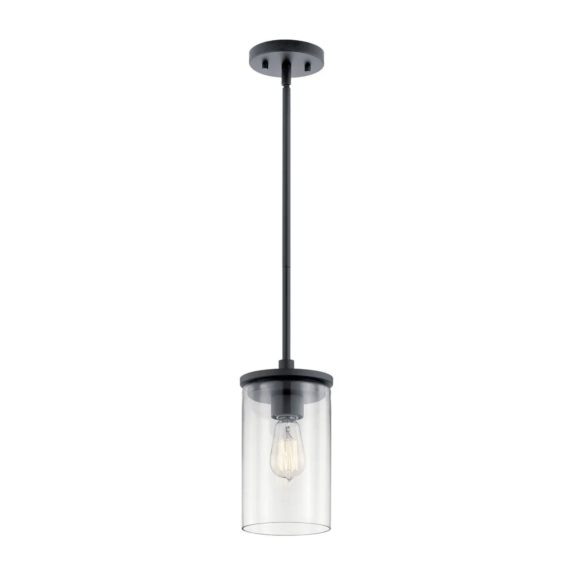 Crosby 6" Mini Pendant, Black Finish