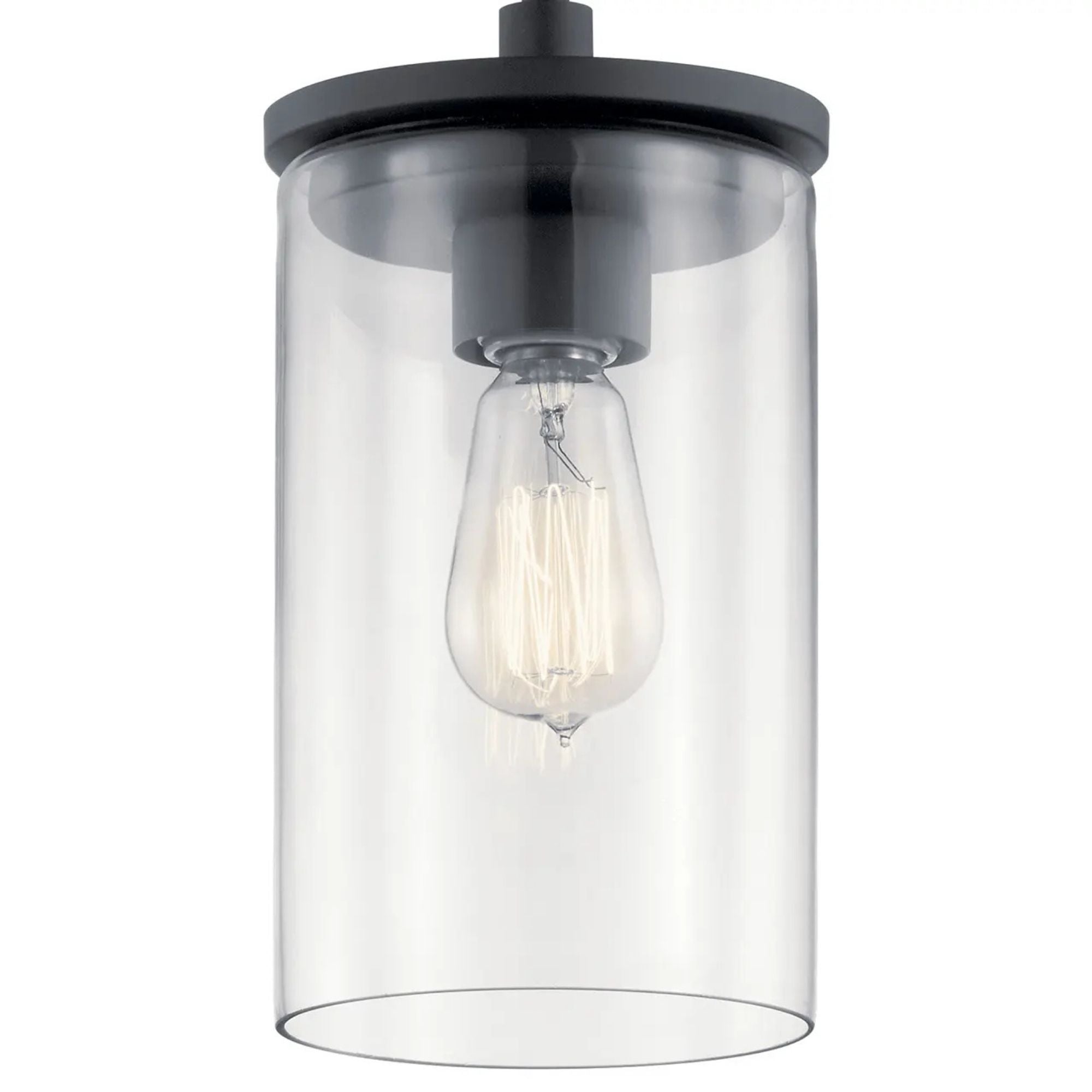 Crosby 6" Mini Pendant, Black Finish