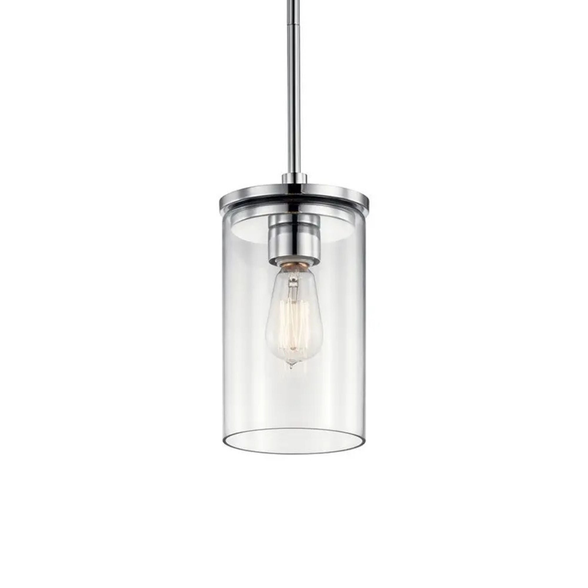 Crosby 6" Mini Pendant, Chrome Finish