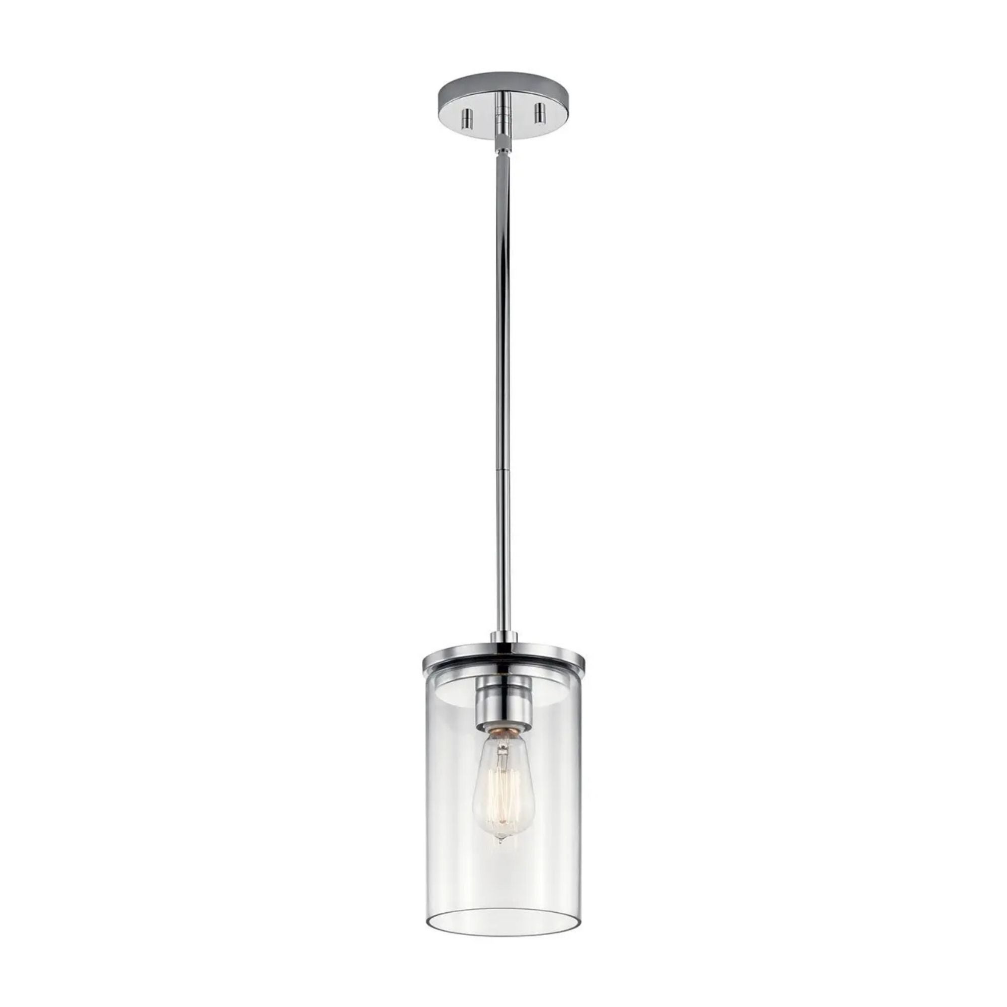 Crosby 6" Mini Pendant, Chrome Finish