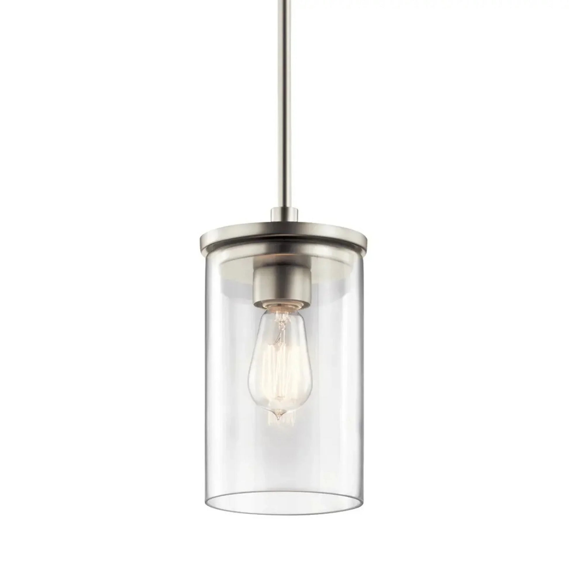 Kichler Lighting - Crosby 6" Mini Pendant, Brushed Nickel Finish | Bees Lighting