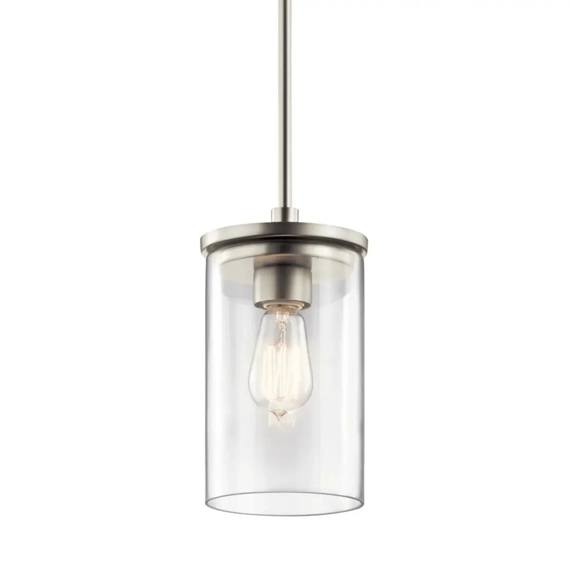 Kichler Lighting - Crosby 6" Mini Pendant, Brushed Nickel Finish | Bees Lighting