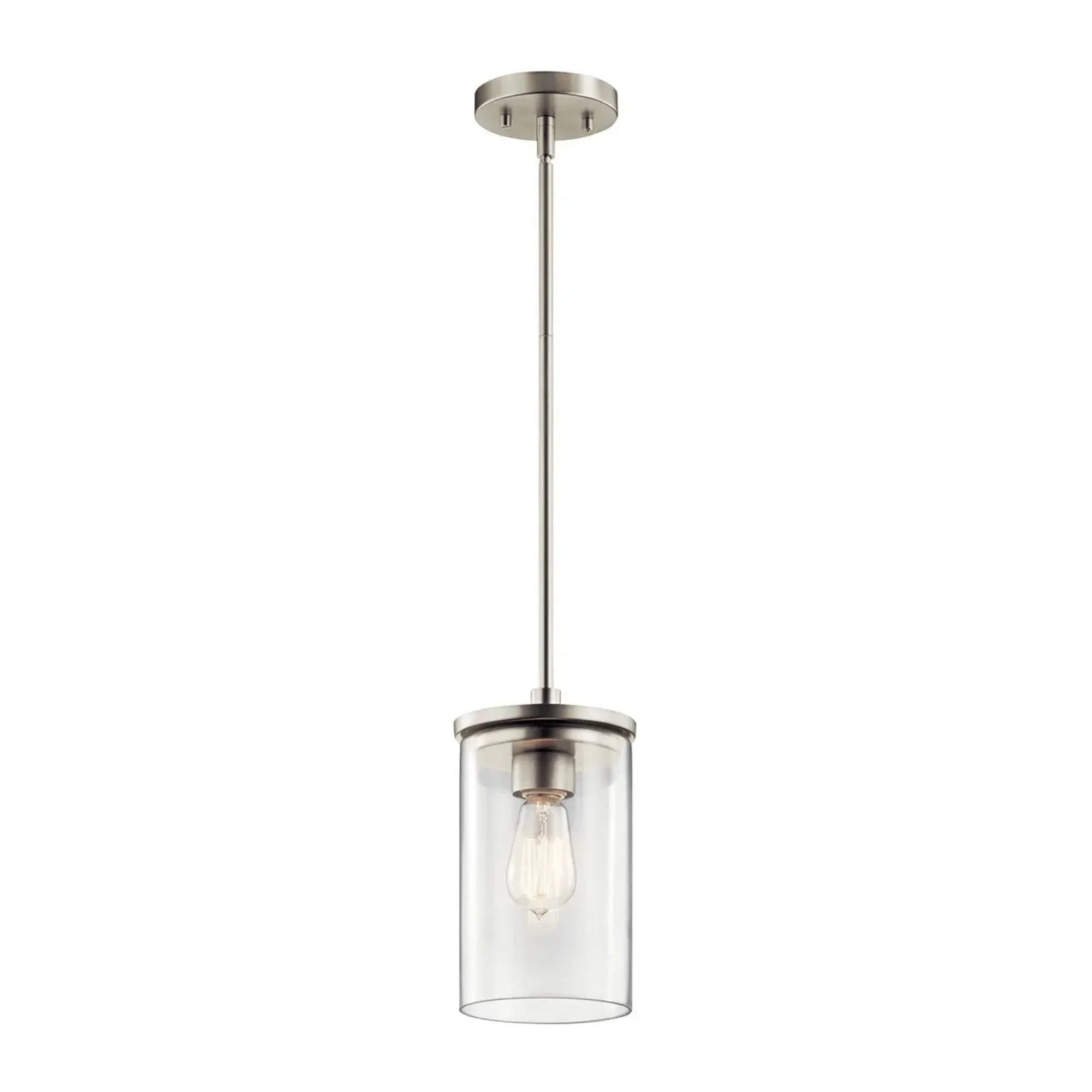 Kichler Lighting - Crosby 6" Mini Pendant, Brushed Nickel Finish | Bees Lighting