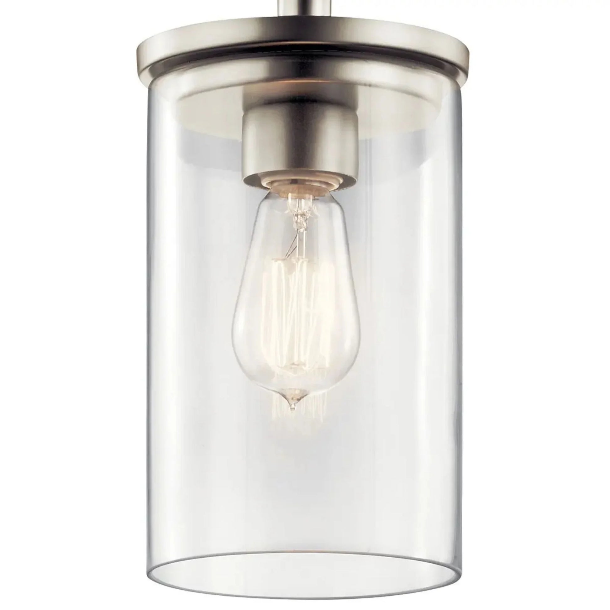 Kichler Lighting - Crosby 6" Mini Pendant, Brushed Nickel Finish | Bees Lighting
