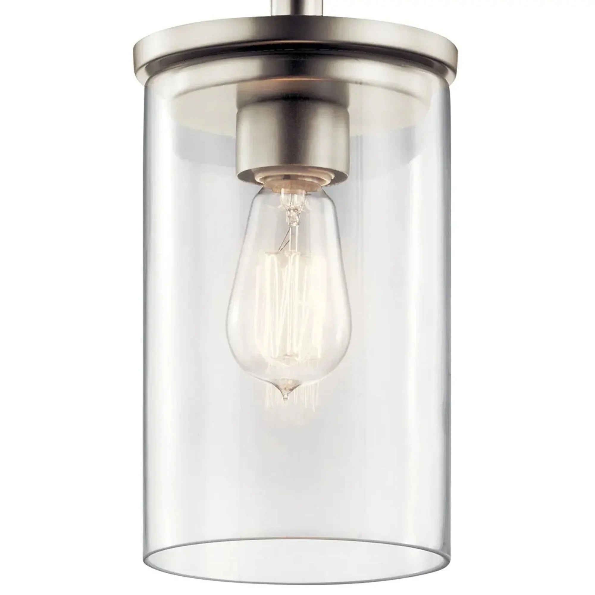 Kichler Lighting - Crosby 6" Mini Pendant, Brushed Nickel Finish | Bees Lighting