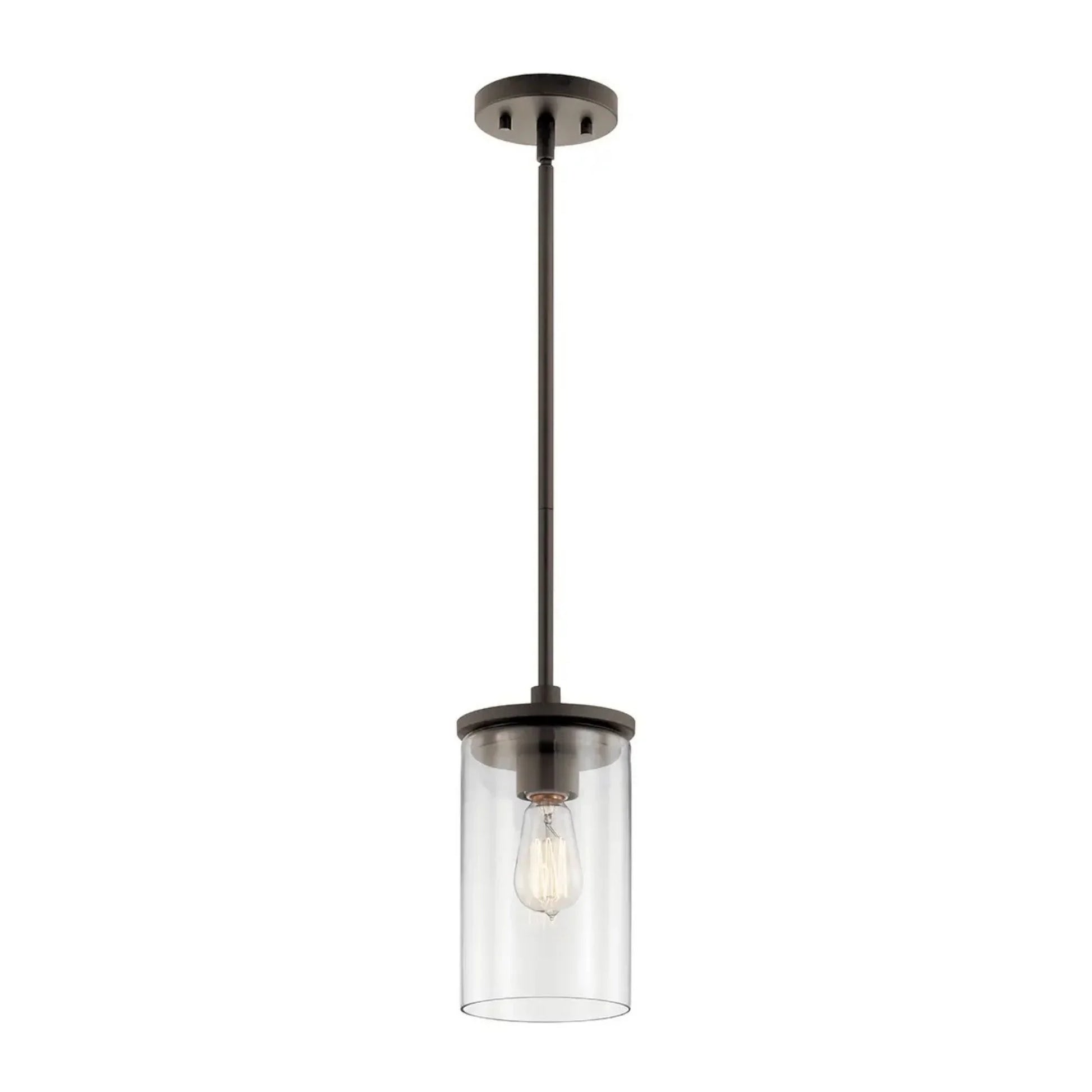 Crosby 6" Mini Pendant, Olde Bronze Finish - Bees Lighting