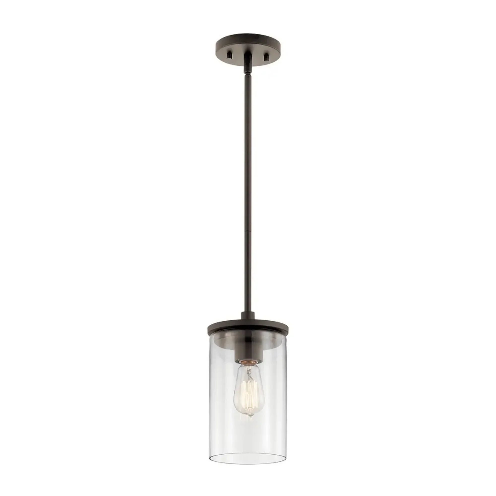 Crosby 6" Mini Pendant, Olde Bronze Finish - Bees Lighting