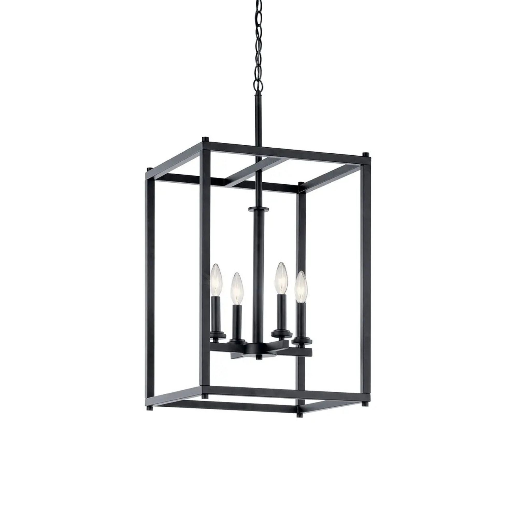 Crosby 16" 4-Light Foyer Pendant, Black Finish