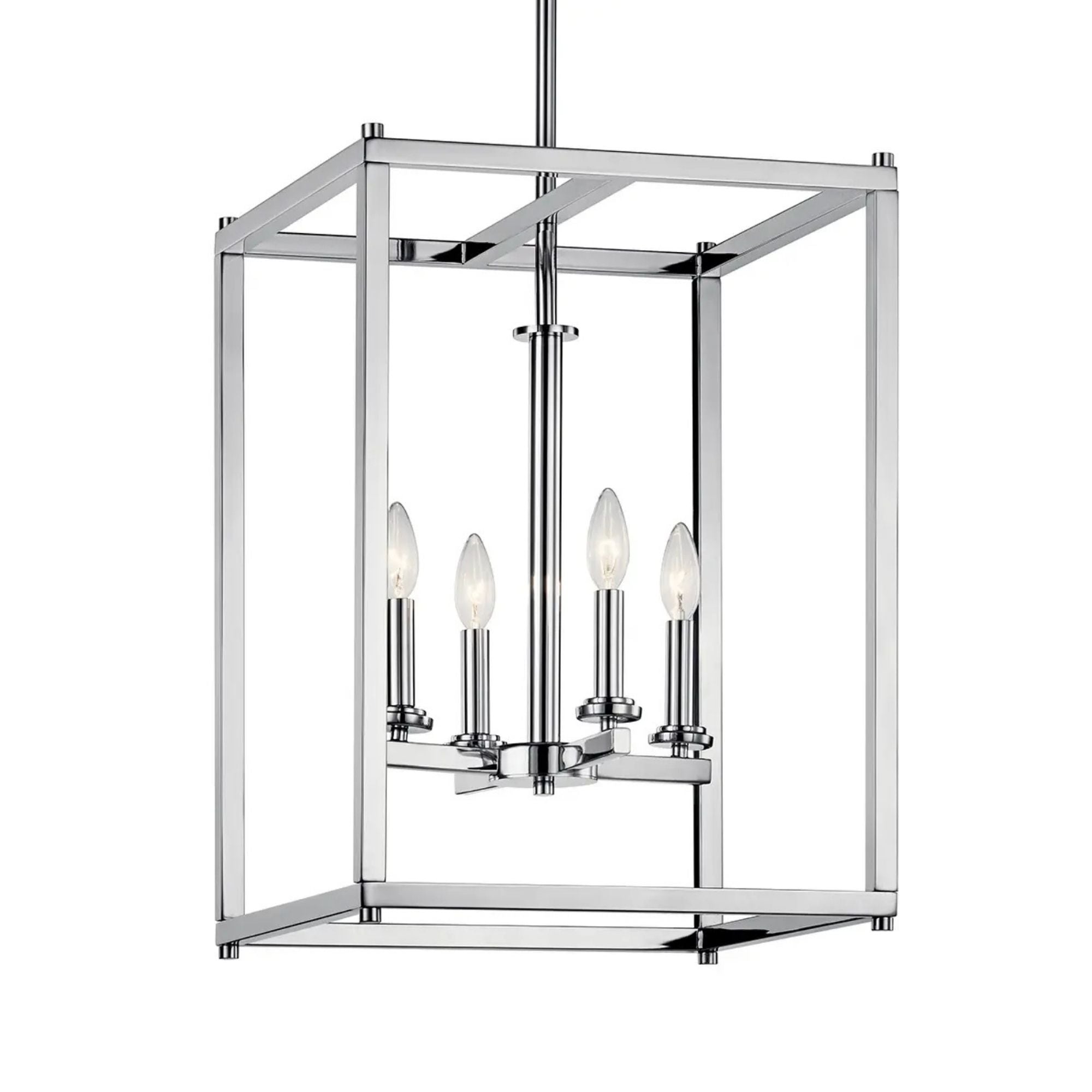 Crosby 16" 4-Light Foyer Pendant, Chrome Finish
