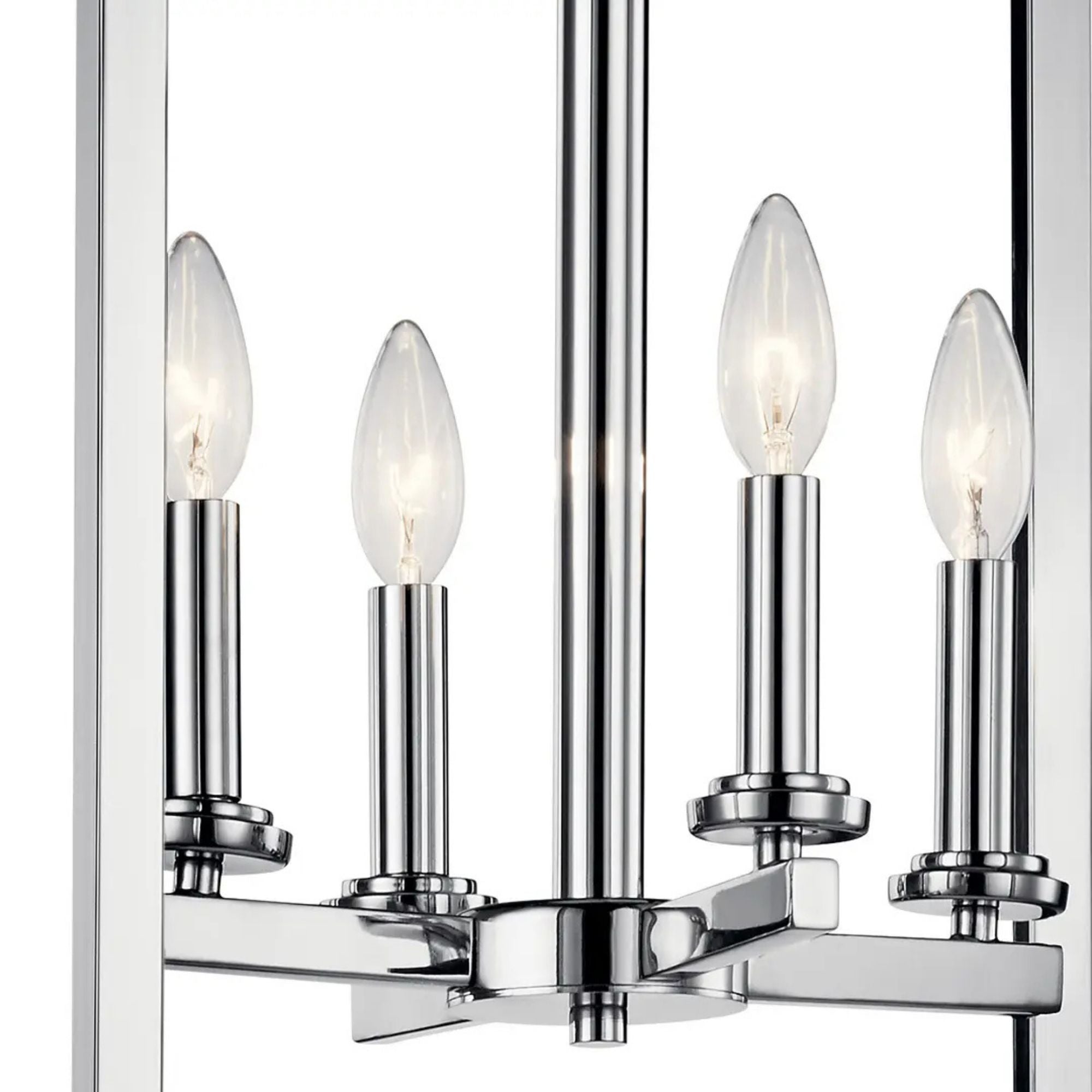 Crosby 16" 4-Light Foyer Pendant, Chrome Finish