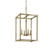 Crosby 16" 4-Light Foyer Pendant, Natural Brass Finish