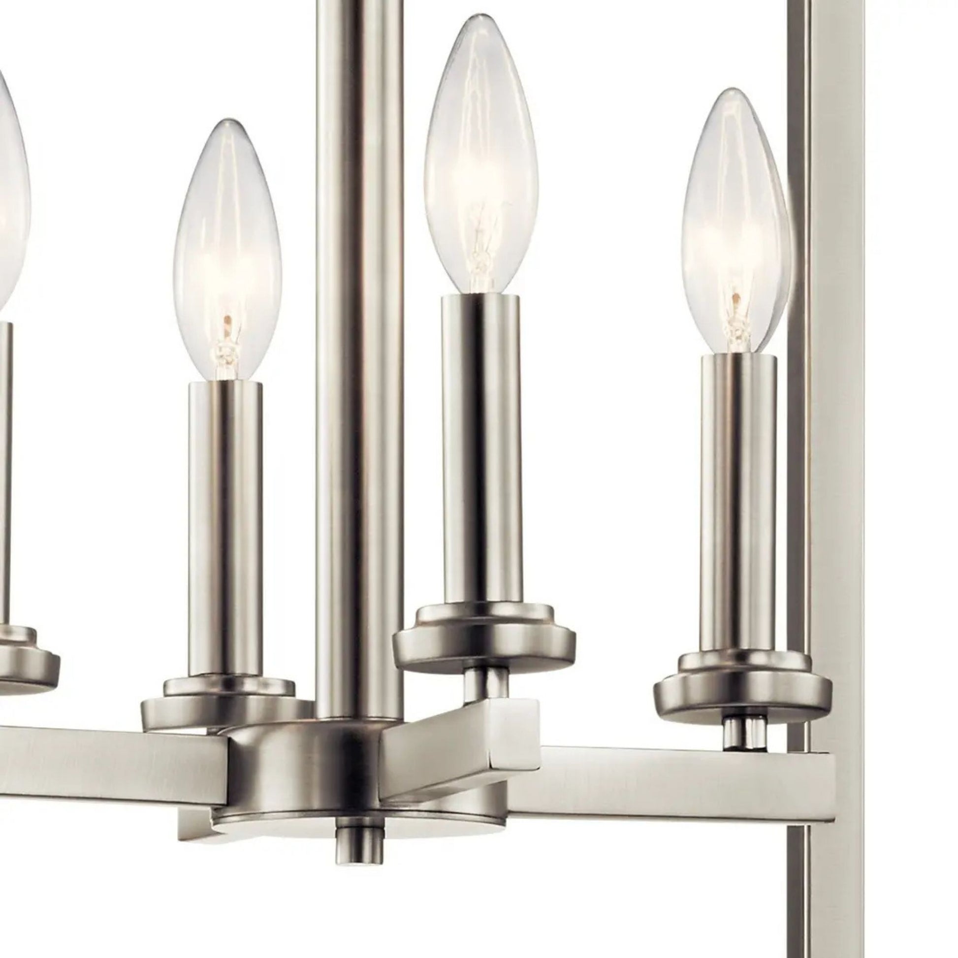Crosby 16" 4-Light Foyer Pendant, Brushed Nickel Finish - Bees Lighting