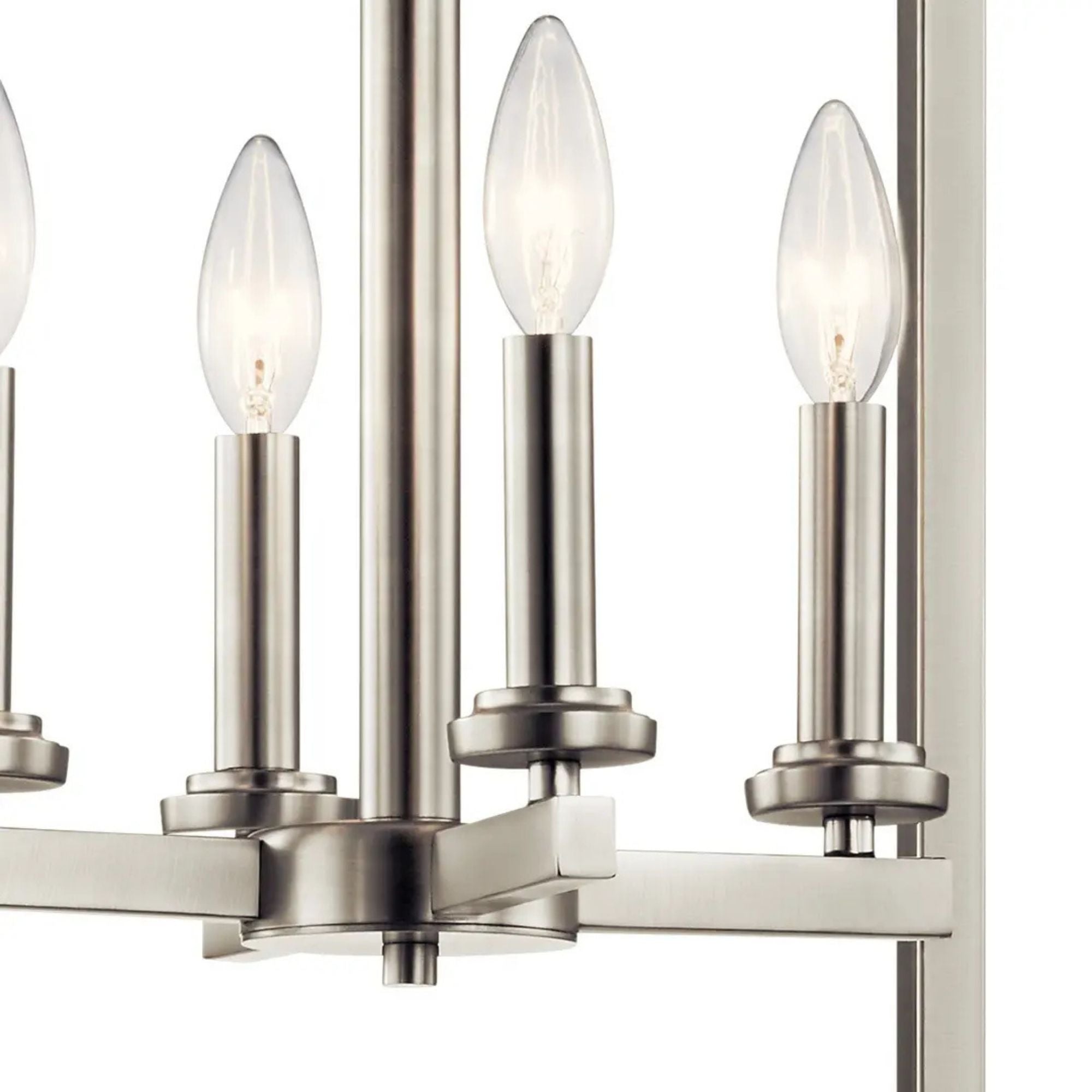 Crosby 16" 4-Light Foyer Pendant, Brushed Nickel Finish - Bees Lighting