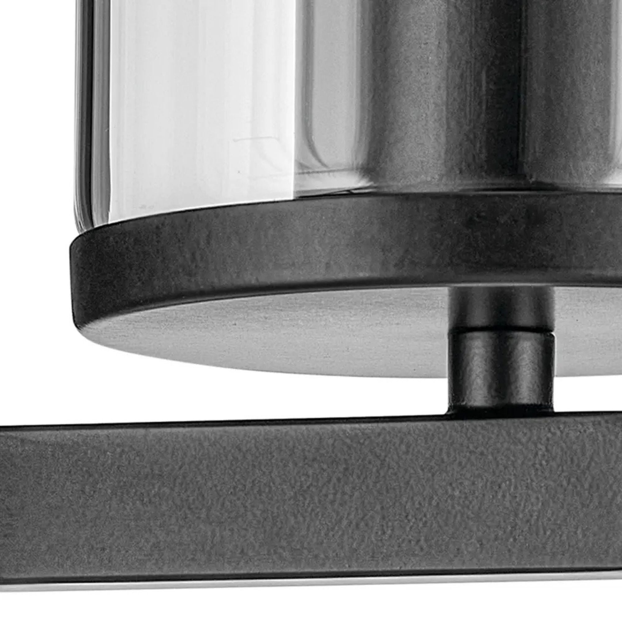 Crosby 5" Wall Sconce, Black Finish, Clear Glass