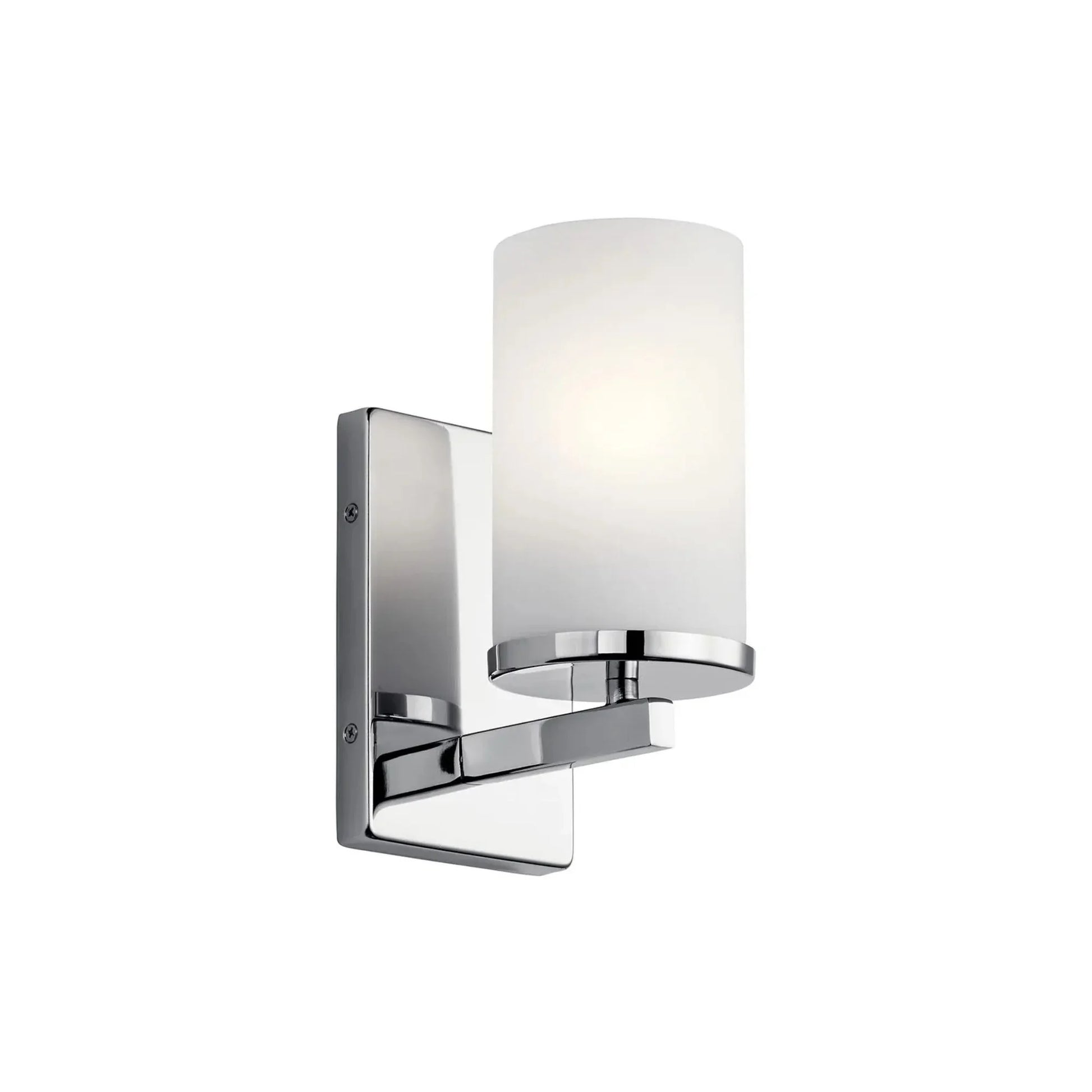 Crosby 5" Wall Sconce, Chrome Finish, Opal Glass - Bees Lighting