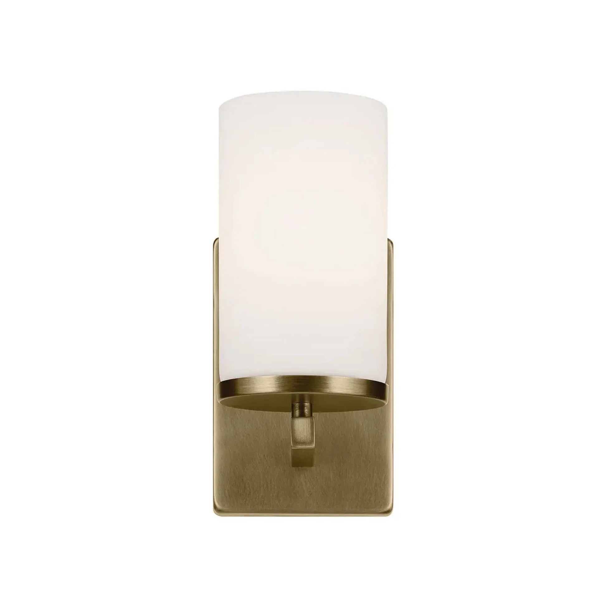 Crosby 5" Wall Sconce, Natural Brass Finish, Opal Glass - Bees Lighting