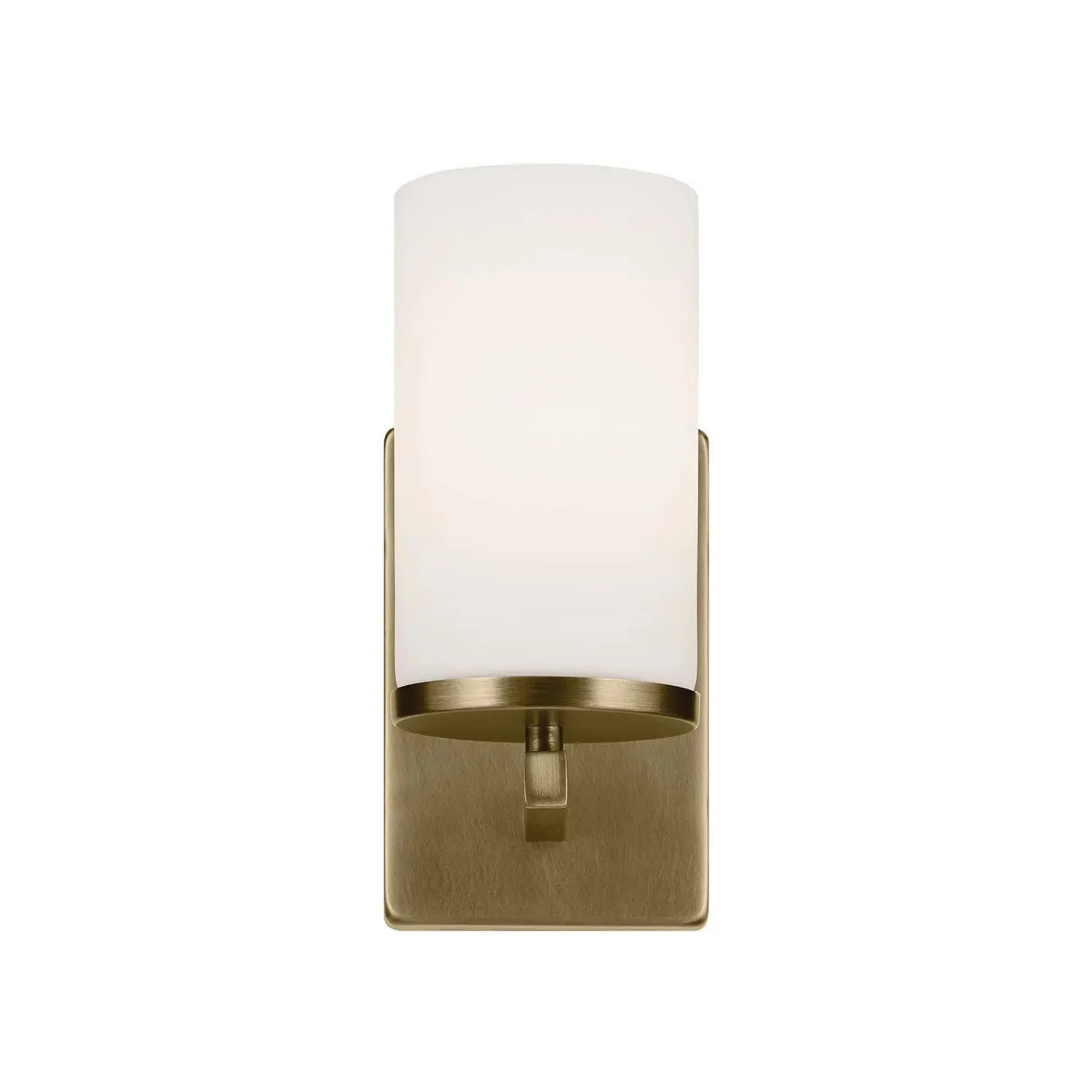 Crosby 5" Wall Sconce, Natural Brass Finish, Opal Glass - Bees Lighting