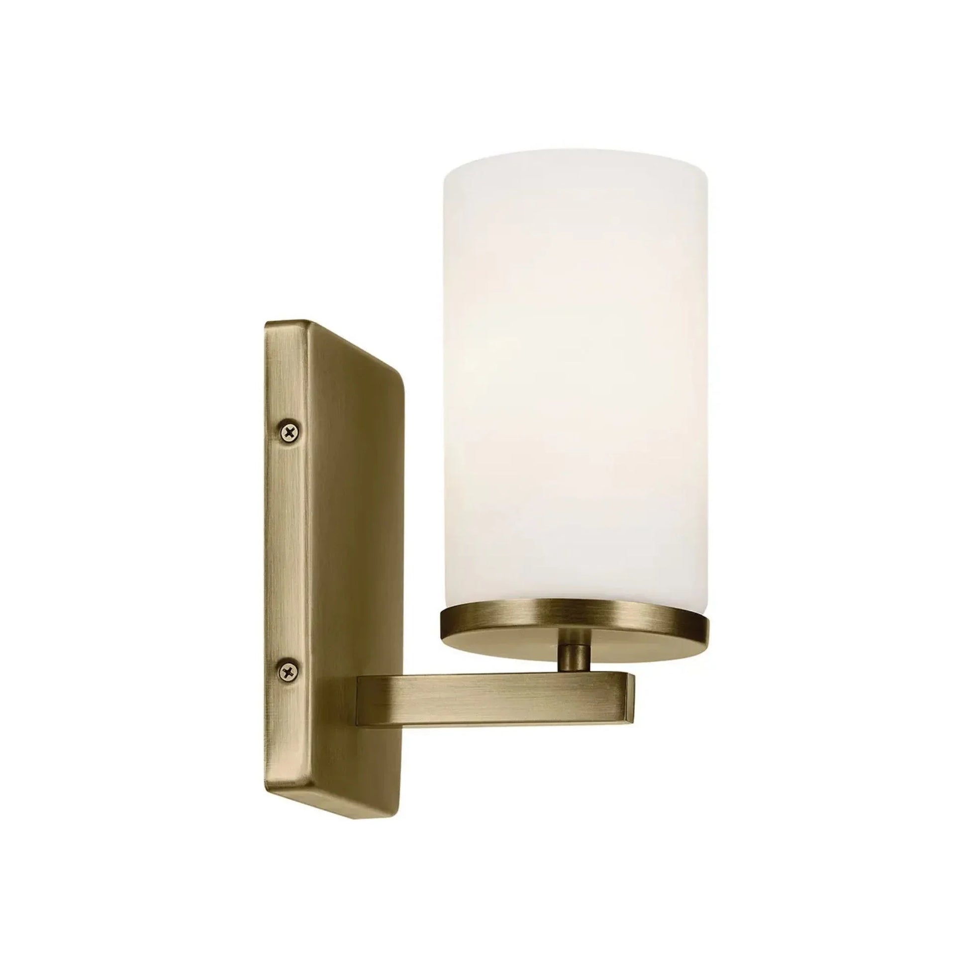Crosby 5" Wall Sconce, Natural Brass Finish, Opal Glass - Bees Lighting