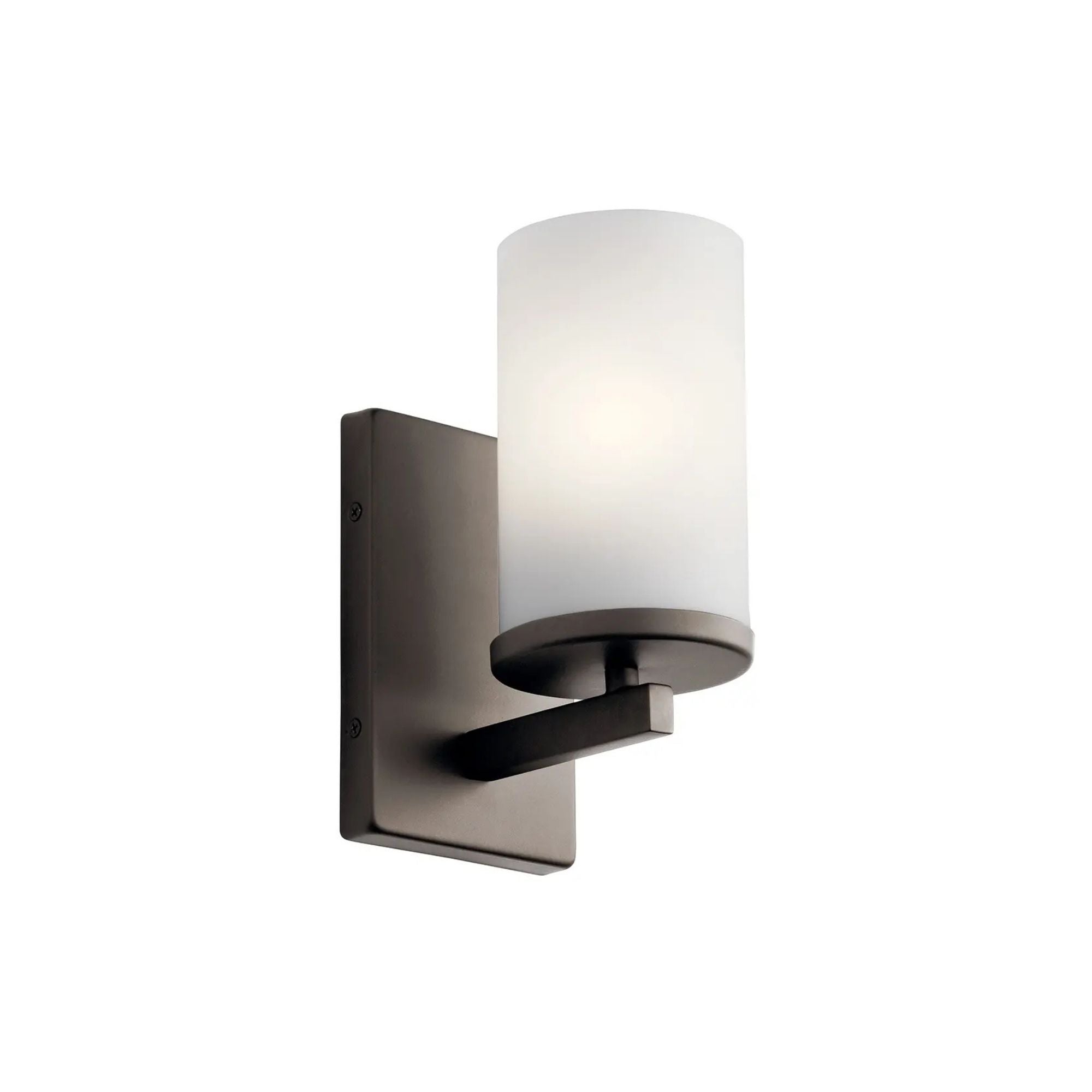 Crosby 5" Wall Sconce, Olde Bronze Finish, Opal Glass