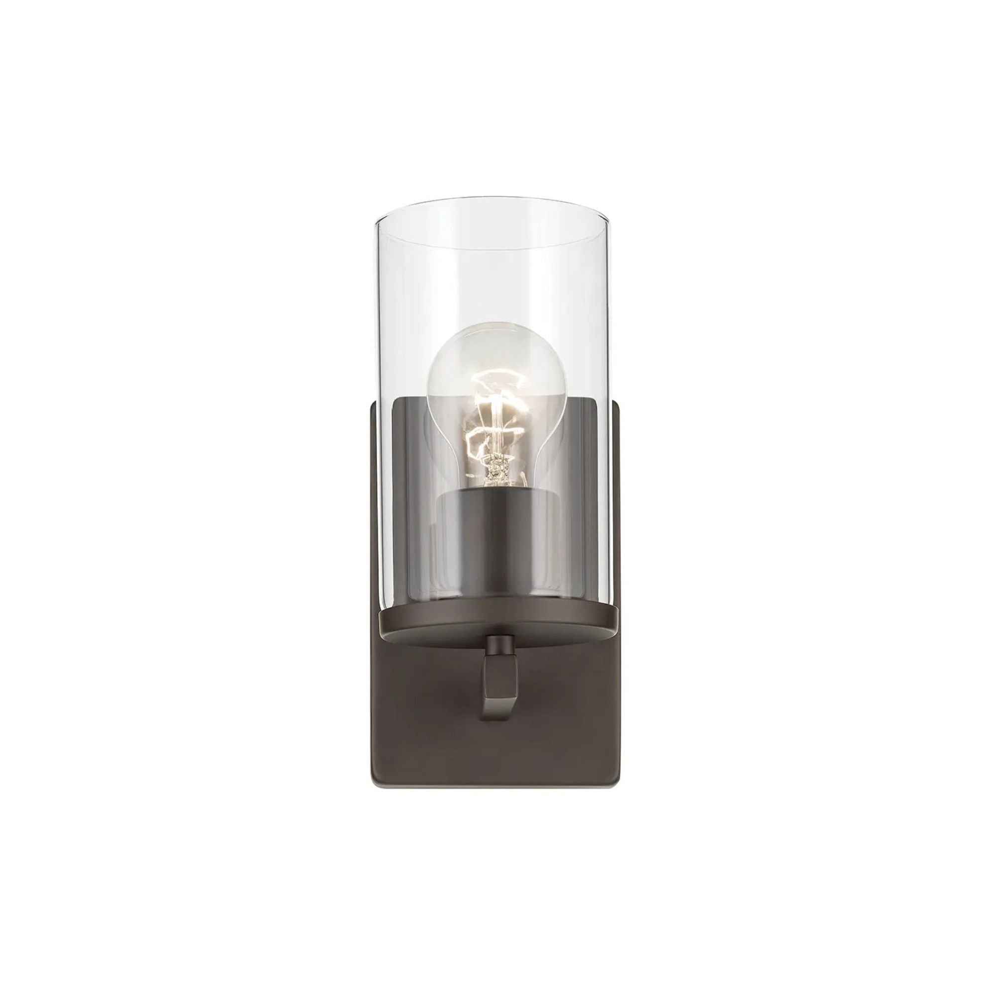 Crosby 5" Wall Sconce, Olde Bronze Finish, Clear Glass
