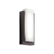 Kichler Dahlia 18.75 in. 2-Light Outdoor Sconce, Architectural Bronze with Clear & Painted White Inside Glass