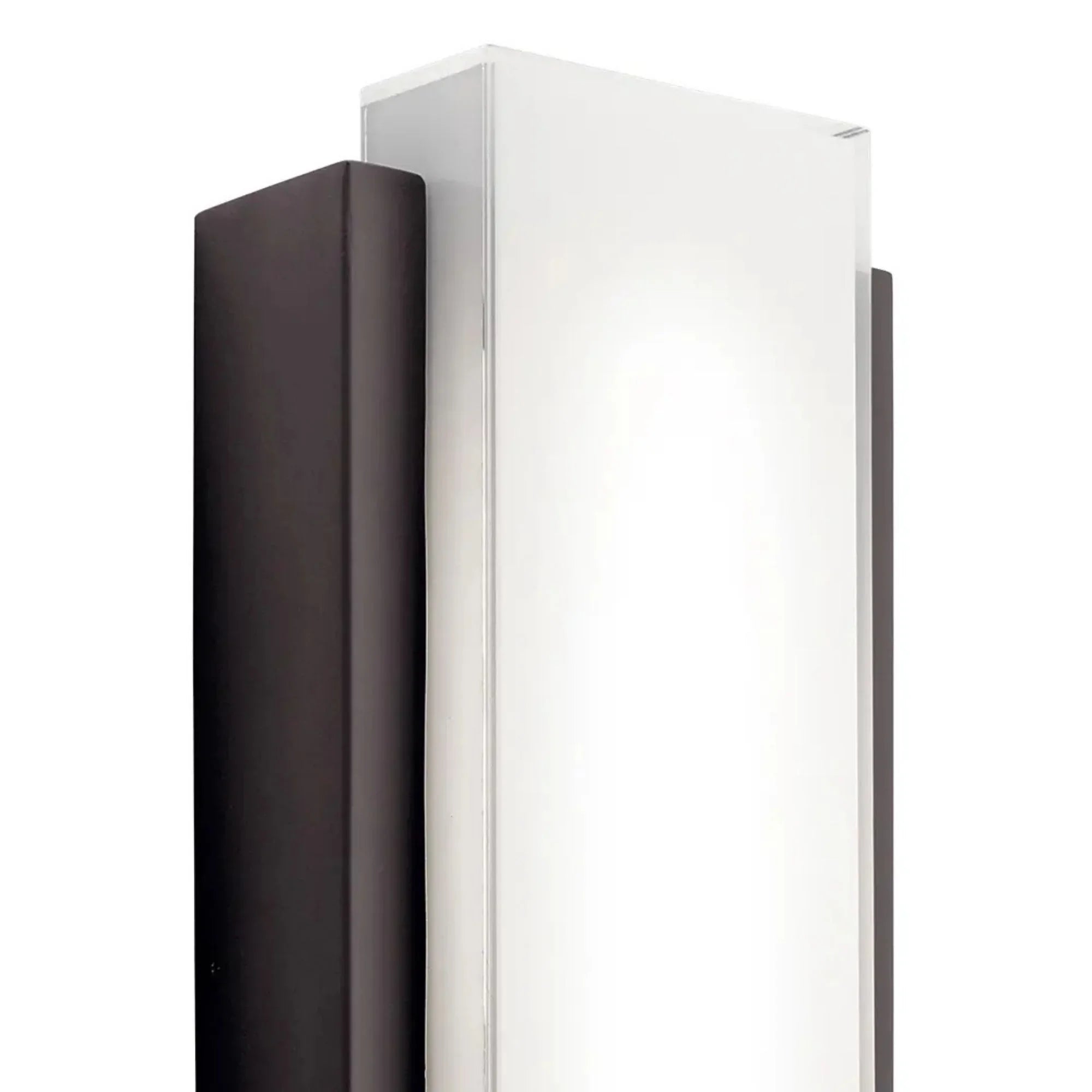 Kichler Dahlia 18.75 in. 2-Light Outdoor Sconce, Architectural Bronze with Clear & Painted White Inside Glass