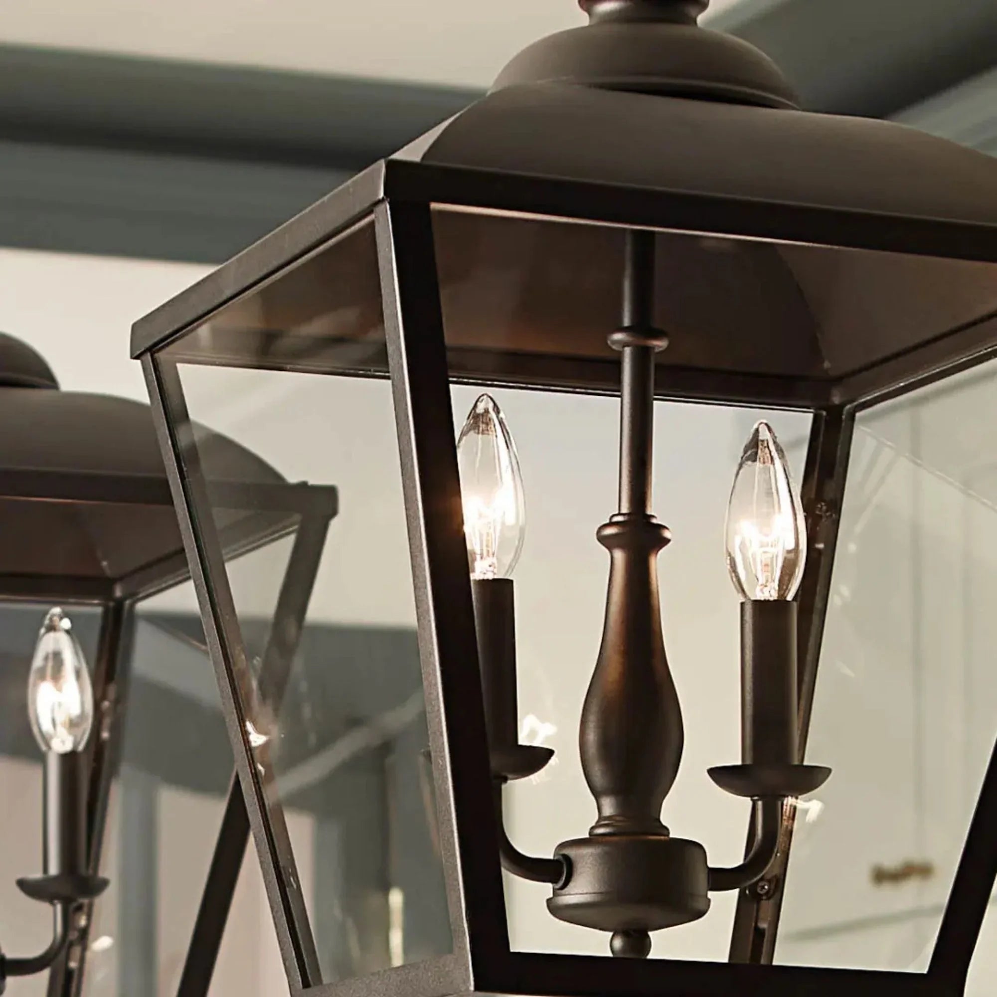Kichler Dame 19.5 in. 2-Light Pendant, Textured Black