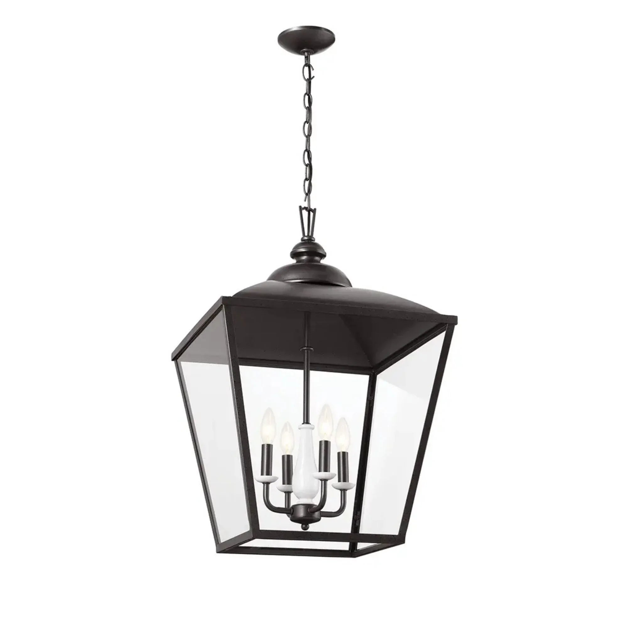 Kichler Dame 27.75 in. 4-Light Pendant, Anvil Iron