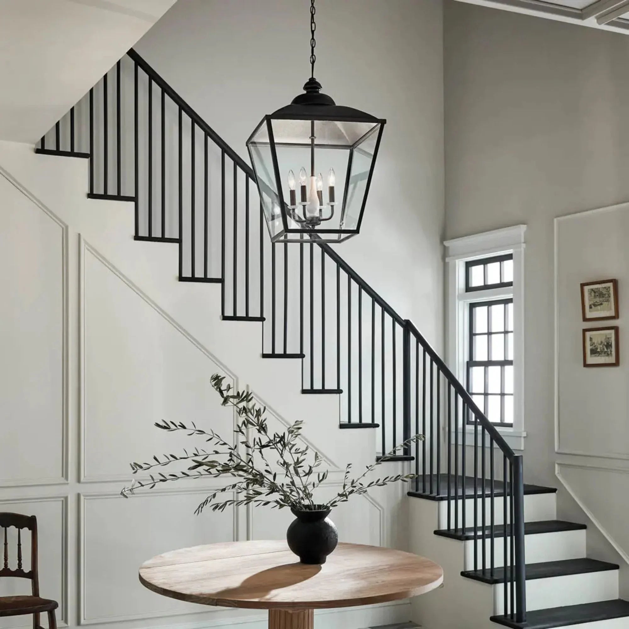 Kichler Dame 27.75 in. 4-Light Pendant, Anvil Iron