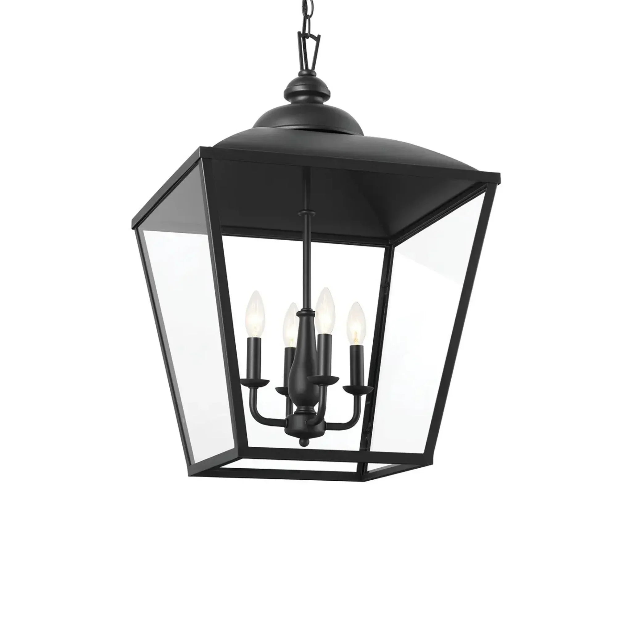 Kichler Dame 27.75 in. 4-Light Pendant, Textured Black