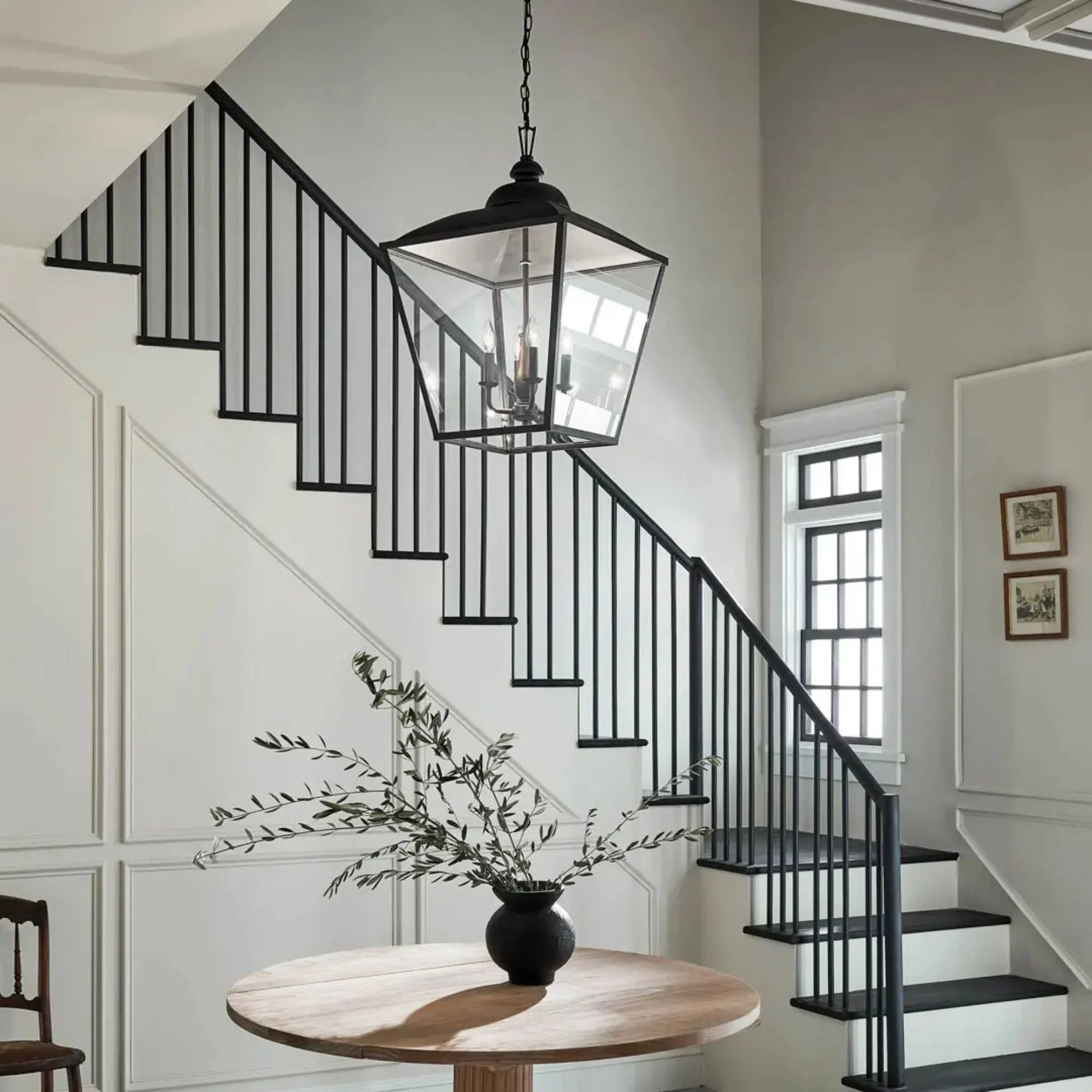 Kichler Dame 27.75 in. 4-Light Pendant, Textured Black