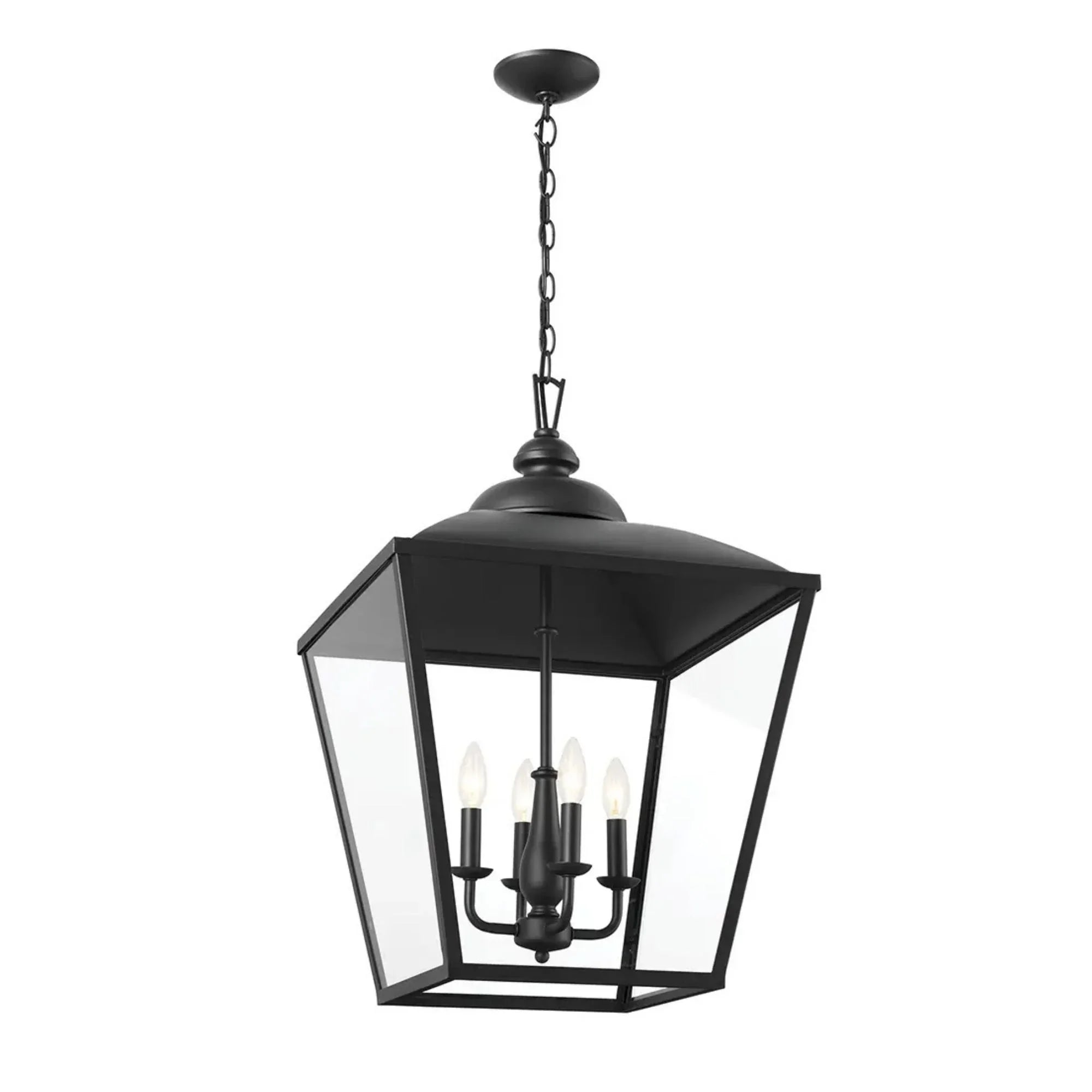 Kichler Dame 27.75 in. 4-Light Pendant, Textured Black