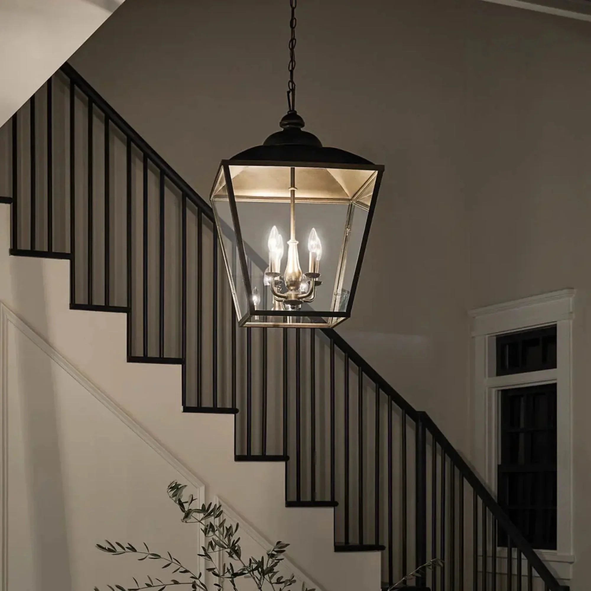 Kichler Dame 27.75 in. 4-Light Pendant, Character Bronze