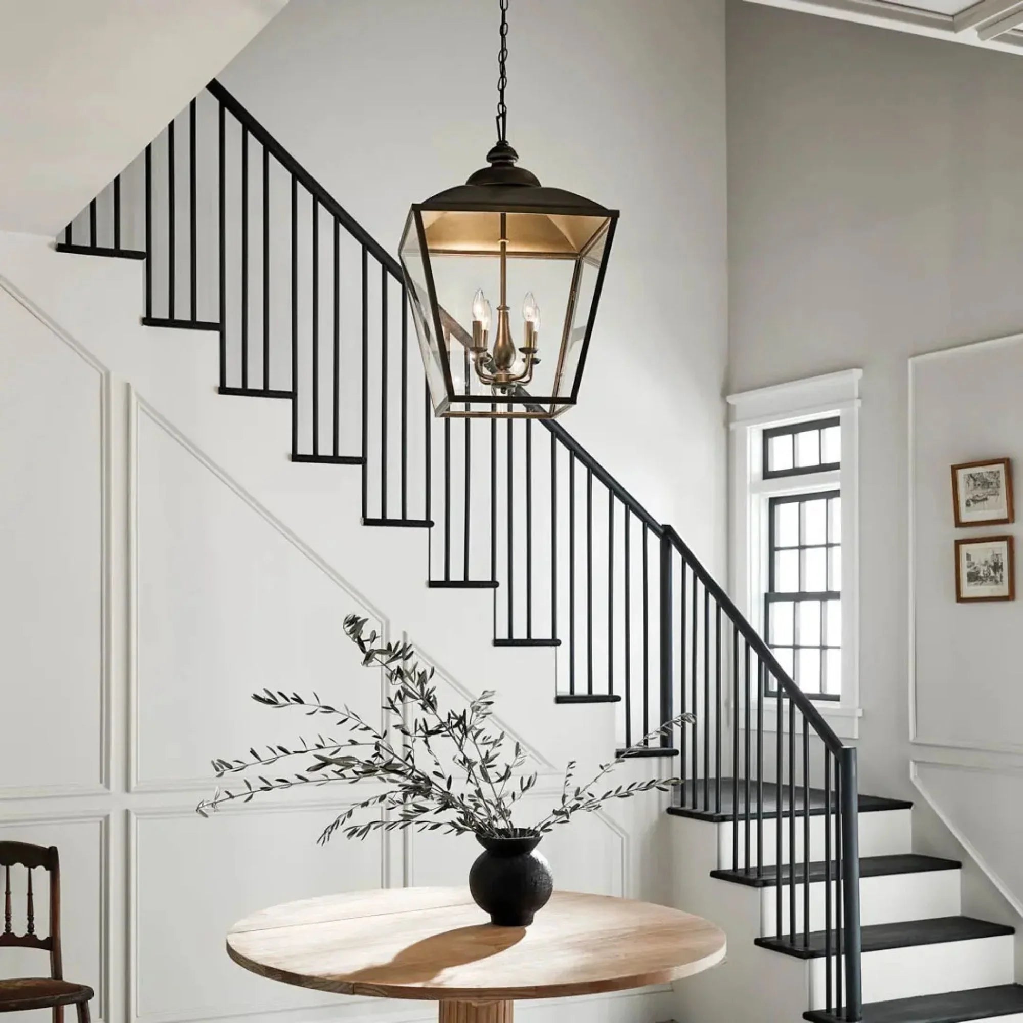 Kichler Dame 27.75 in. 4-Light Pendant, Character Bronze