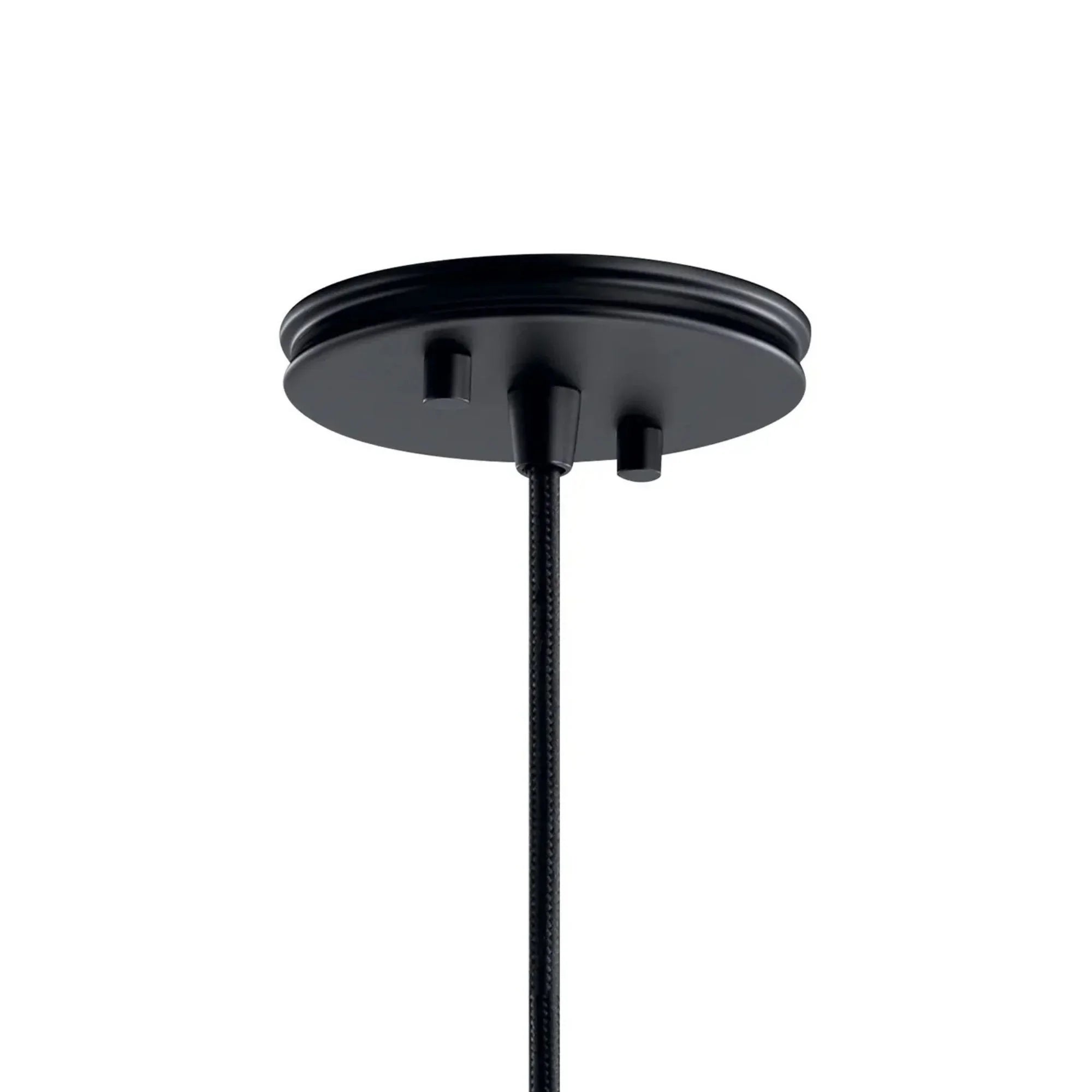 Kichler Danika 9.25 in. 1-Light Pendant, Black with Metal Dome Shade