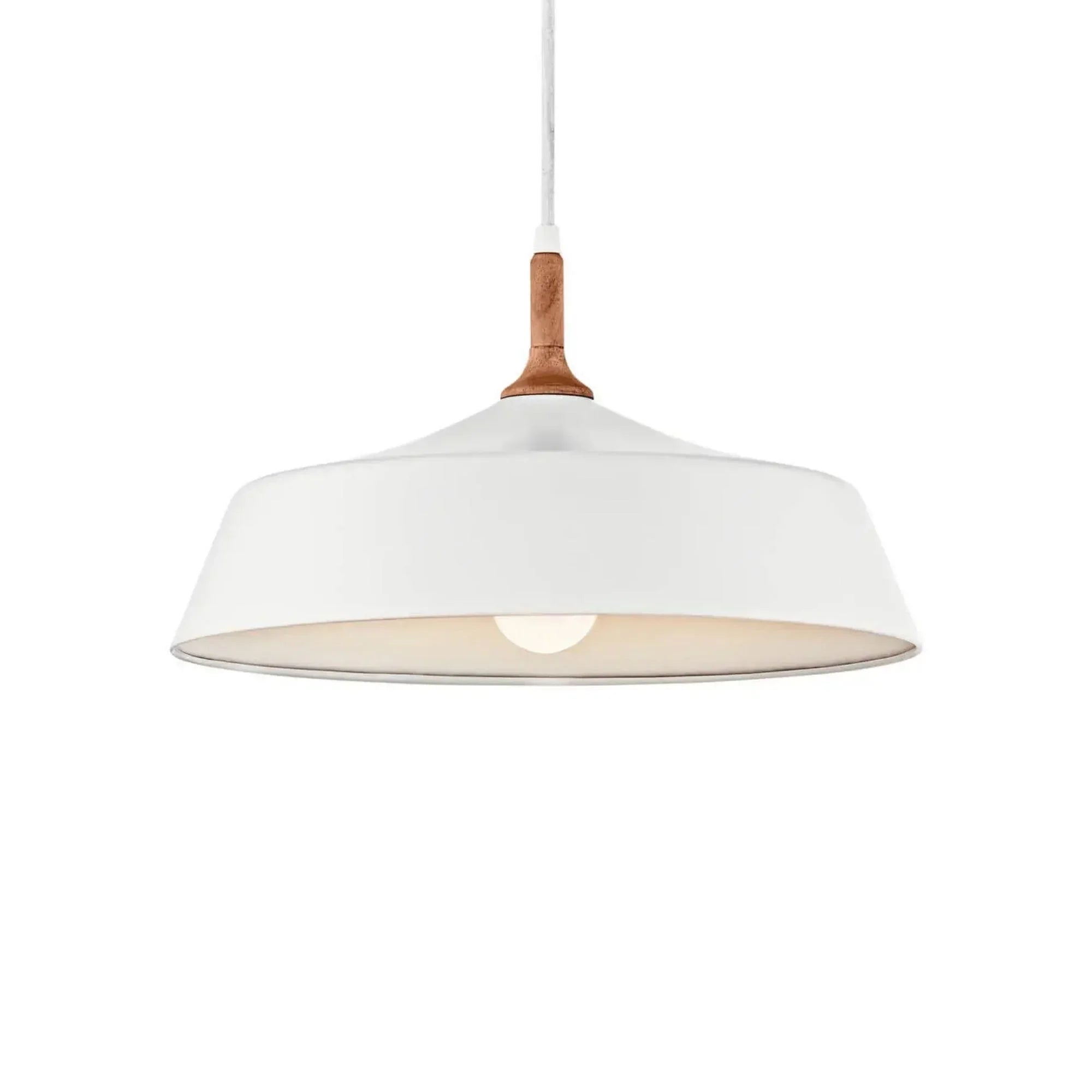 Danika 16" Pendant, White Finish