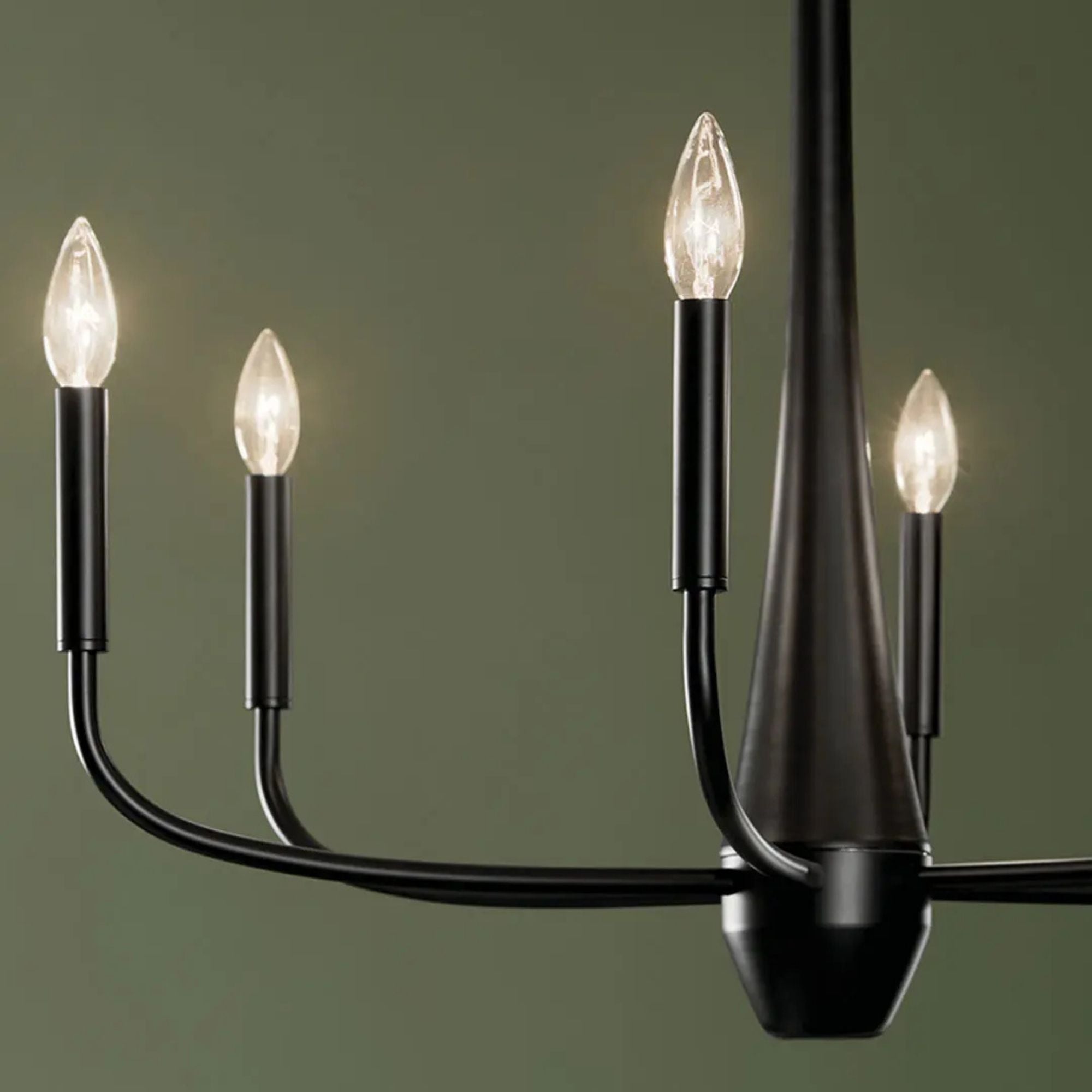 Deela 28" 6-Light Chandelier, Black Finish