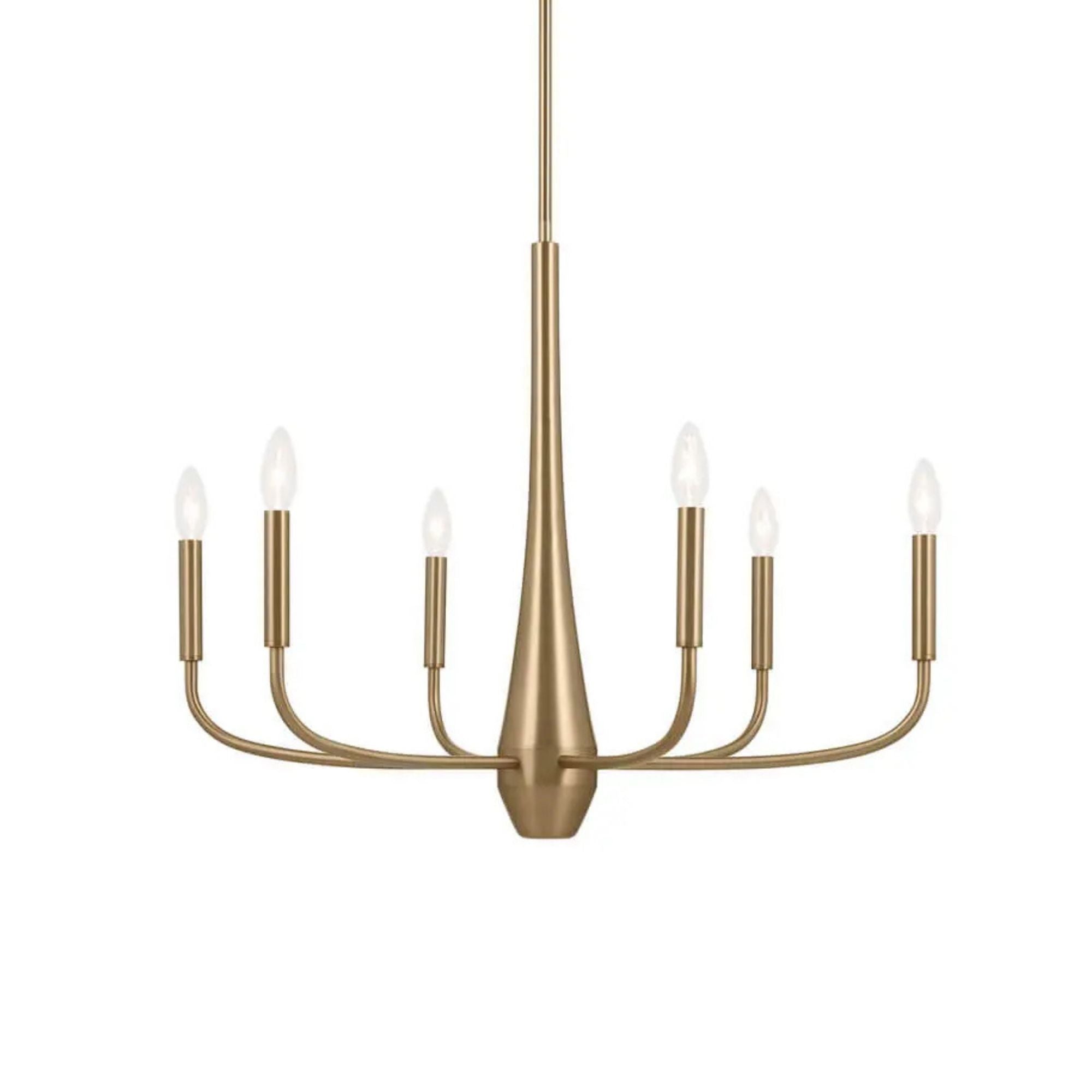 Deela 28" 6-Light Chandelier, Champagne Bronze Finish