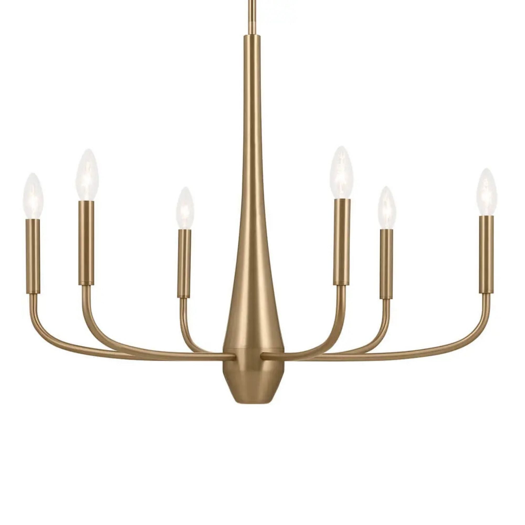 Deela 28" 6-Light Chandelier, Champagne Bronze Finish