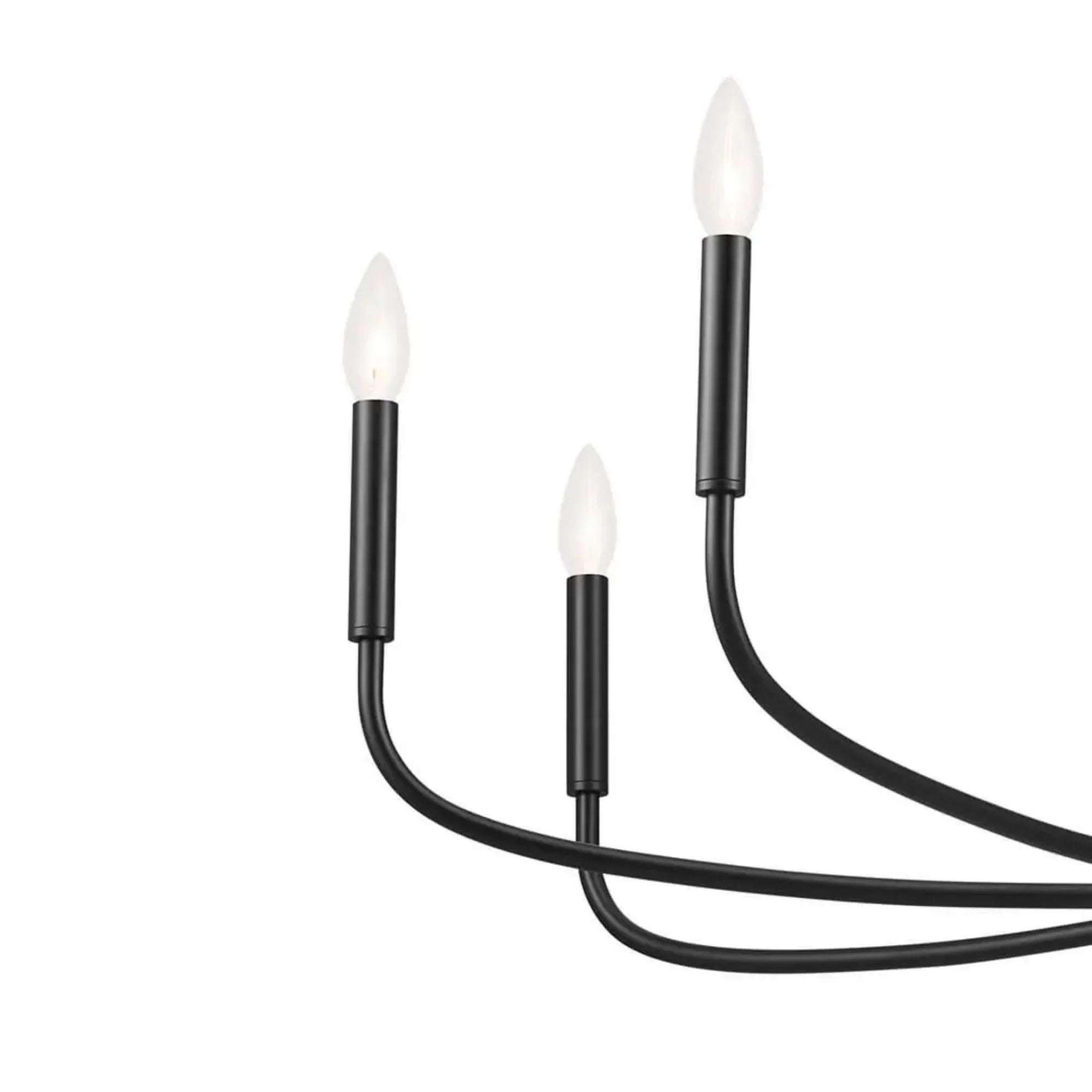 Deela 36" 8-Light Chandelier, Black Finish